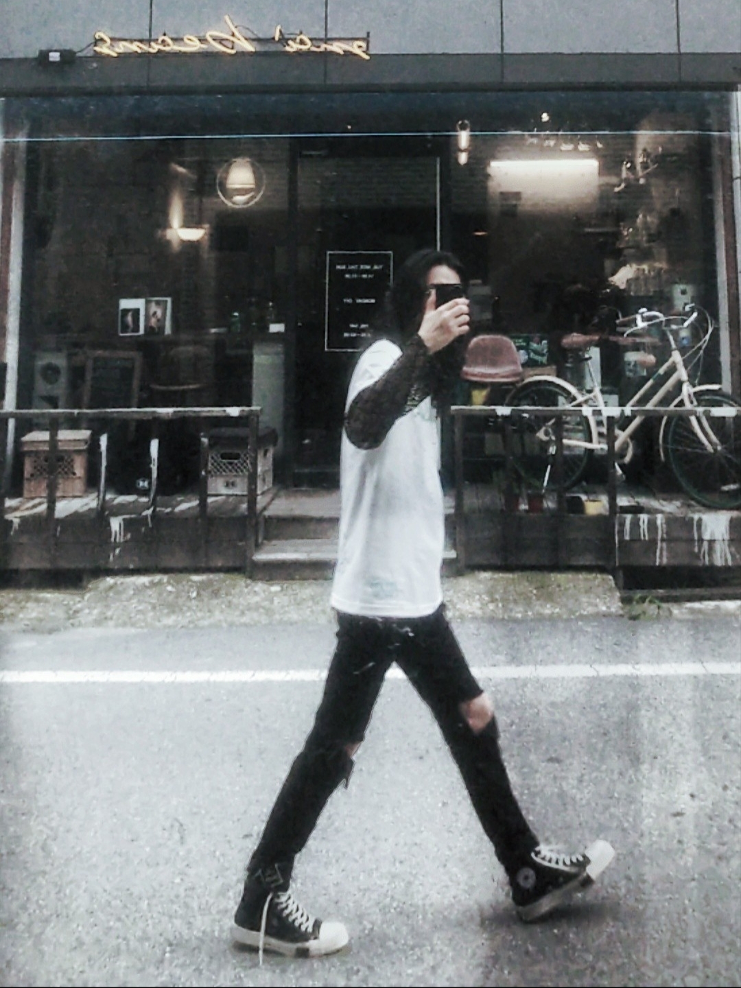 Converse x Drkshdw Drkstr Chuck 70 High Black 착용 스타일