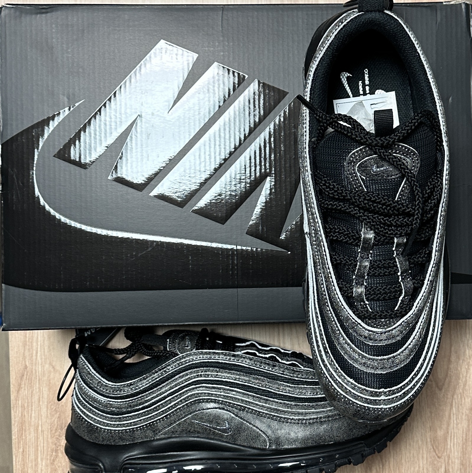 Nike x Comme des Garcons Air Max 97 Black 착용 스타일