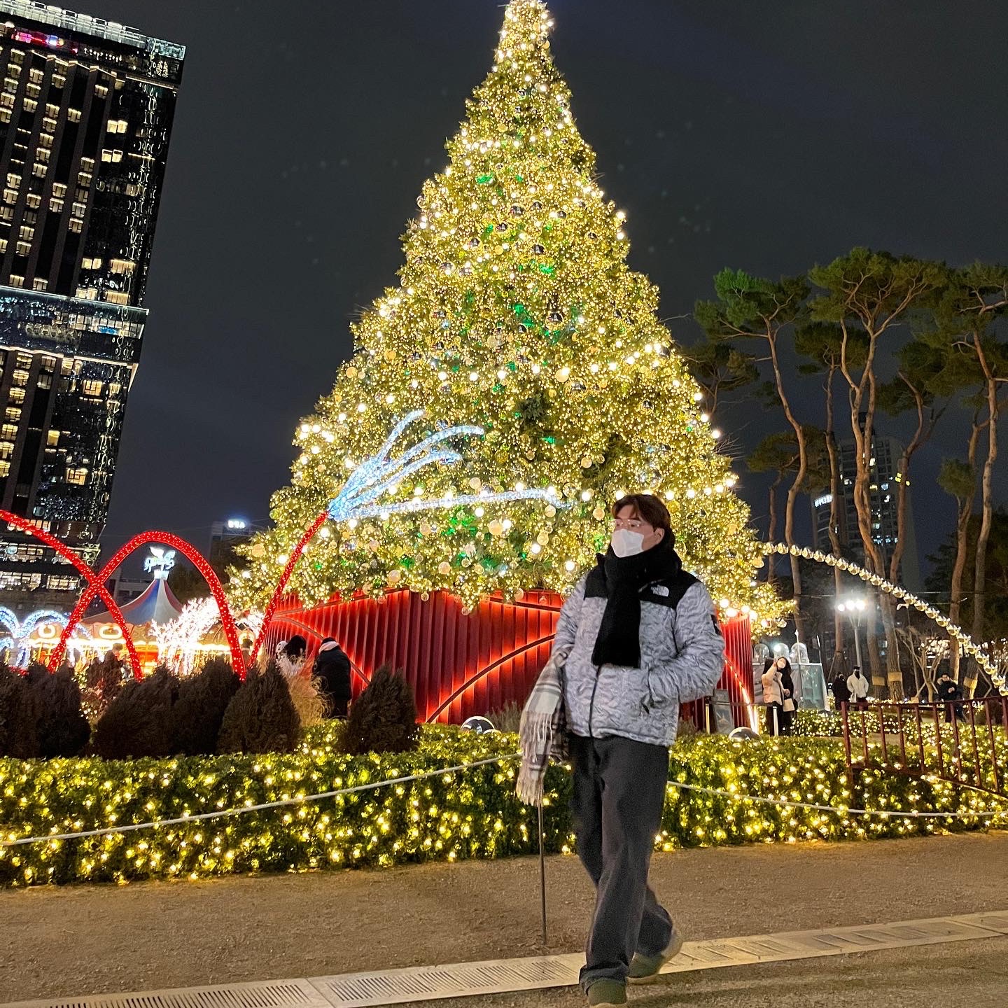 The North Face White Label Novelty Nuptse Down Jacket White 착용 스타일