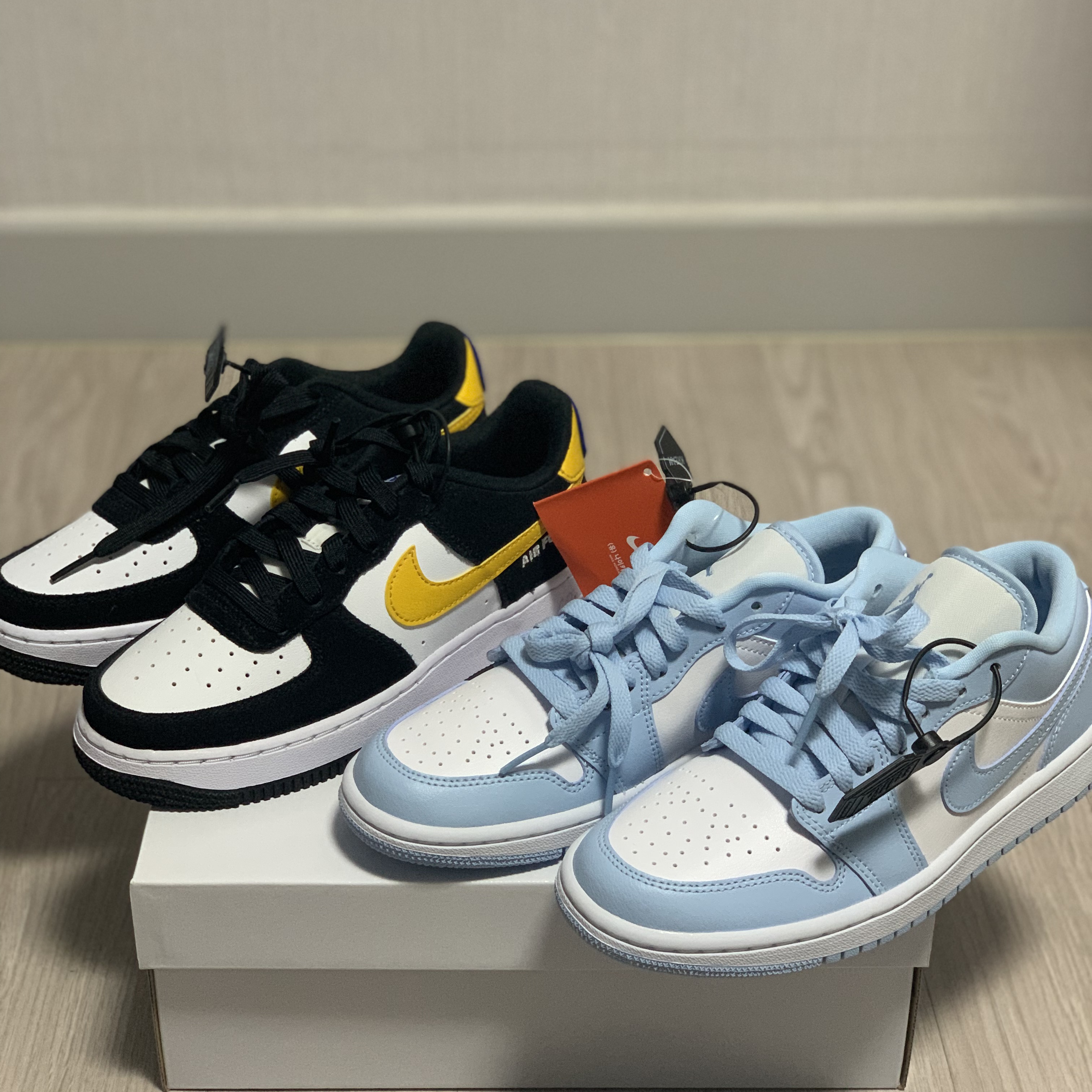 (W) Jordan 1 Low White Ice Blue 착용 스타일