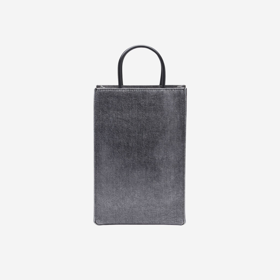 Diesel DSL Medium Shopper Bag in Coated Marbled Denim Black 상세 이미지 3