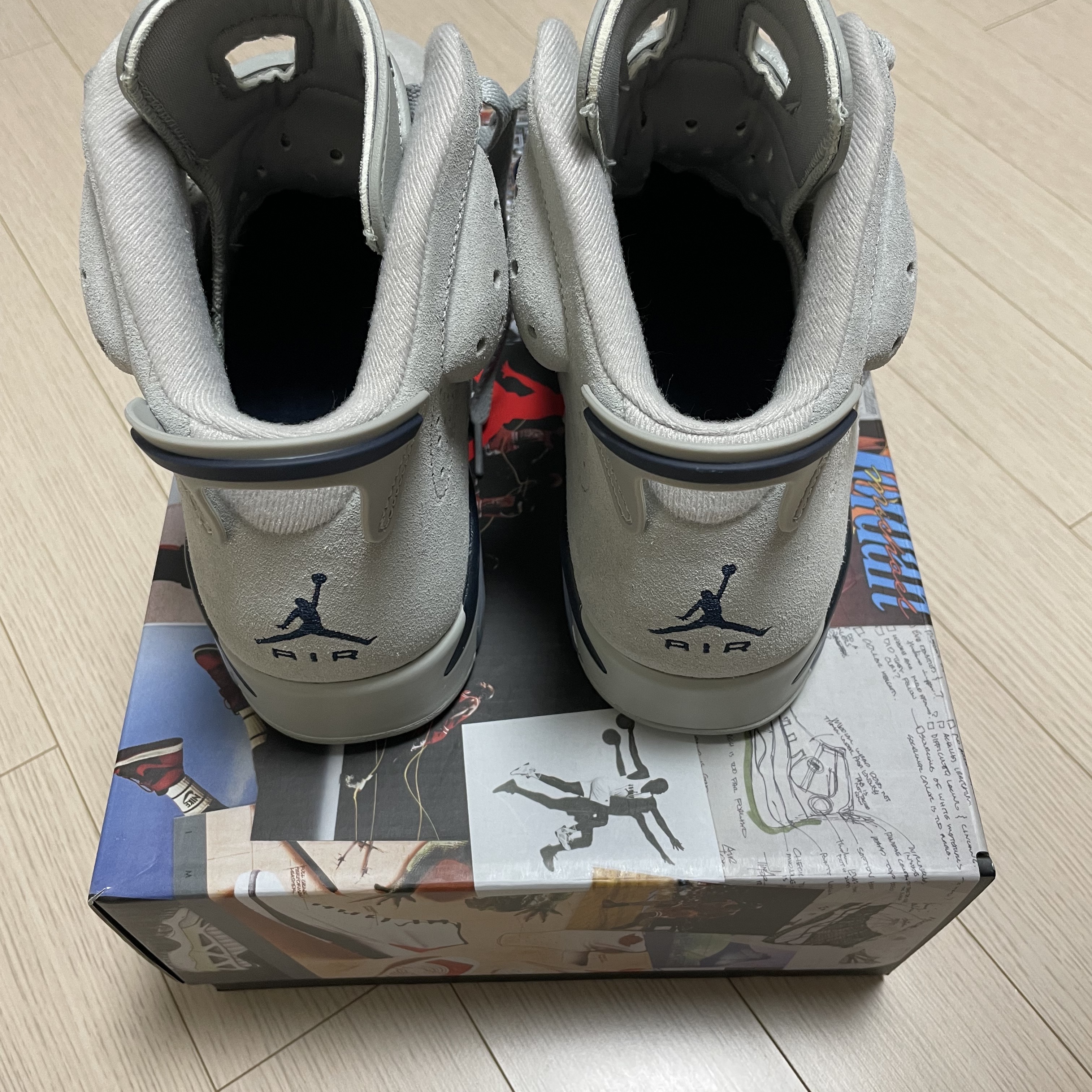 Jordan 6 Retro Magnet College Navy 착용 스타일