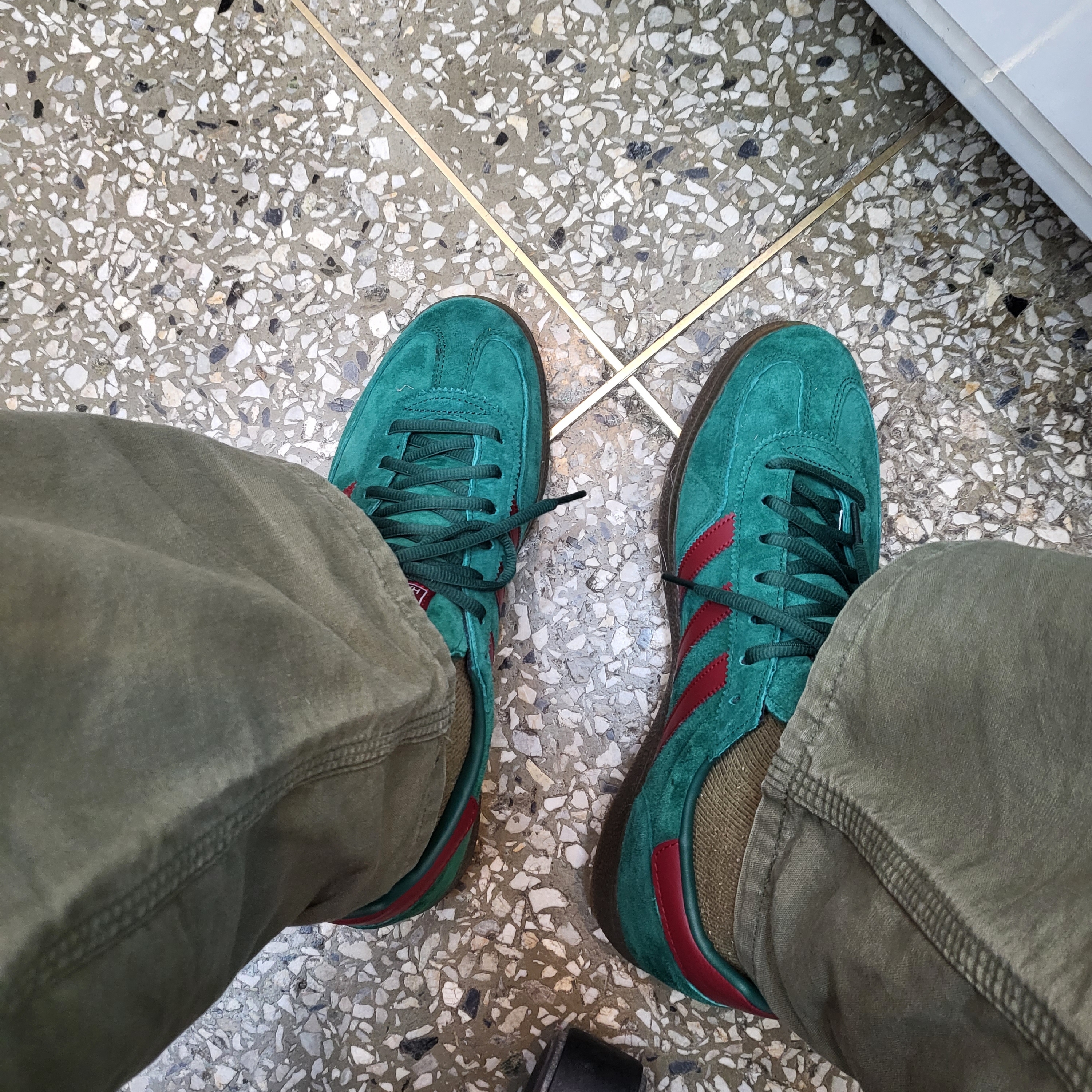 Adidas Spezial Handball Collegiate Green 착용 스타일 - 1