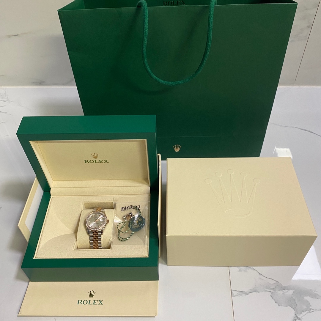 Rolex Datejust 31mm 278381RBR Silver Diamond-Set Jubilee 착용 스타일 - 2