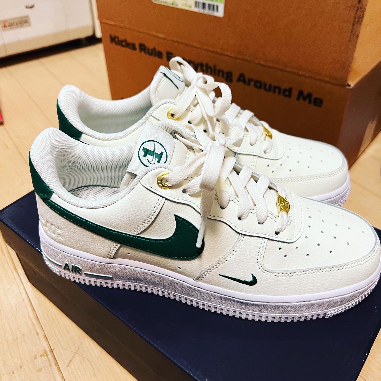 Nike Air Force 1 '07 LV8 40th Anniversary Join Forces Sail Malachite 착용 스타일 - 1