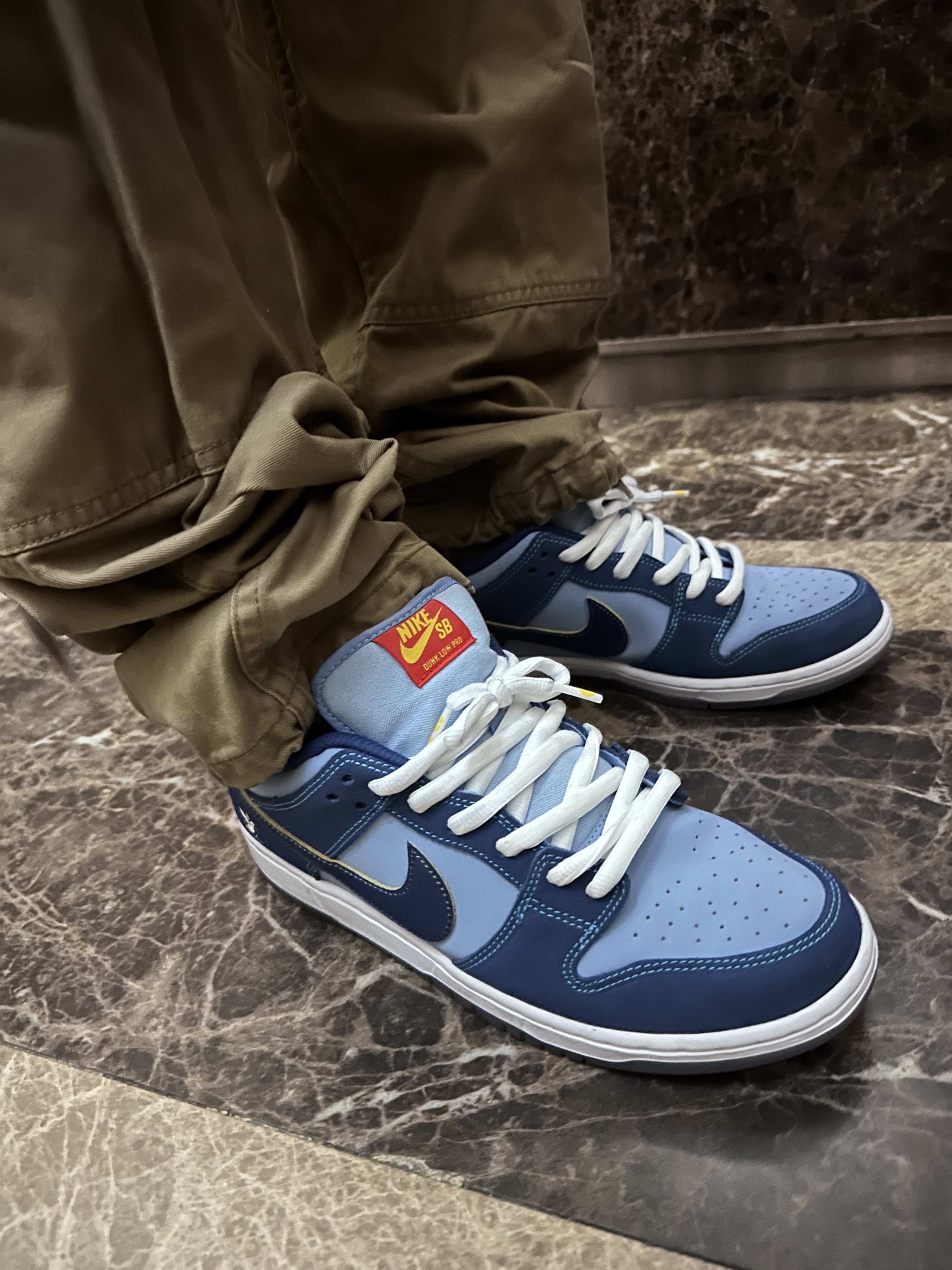 Supreme x The North Face 800-Fill Half Zip Hooded Pullover Times Square - 22FW, Nike x Why So Sad? SB Dunk Low Pro Coastal Blue 착용 스타일 - 4