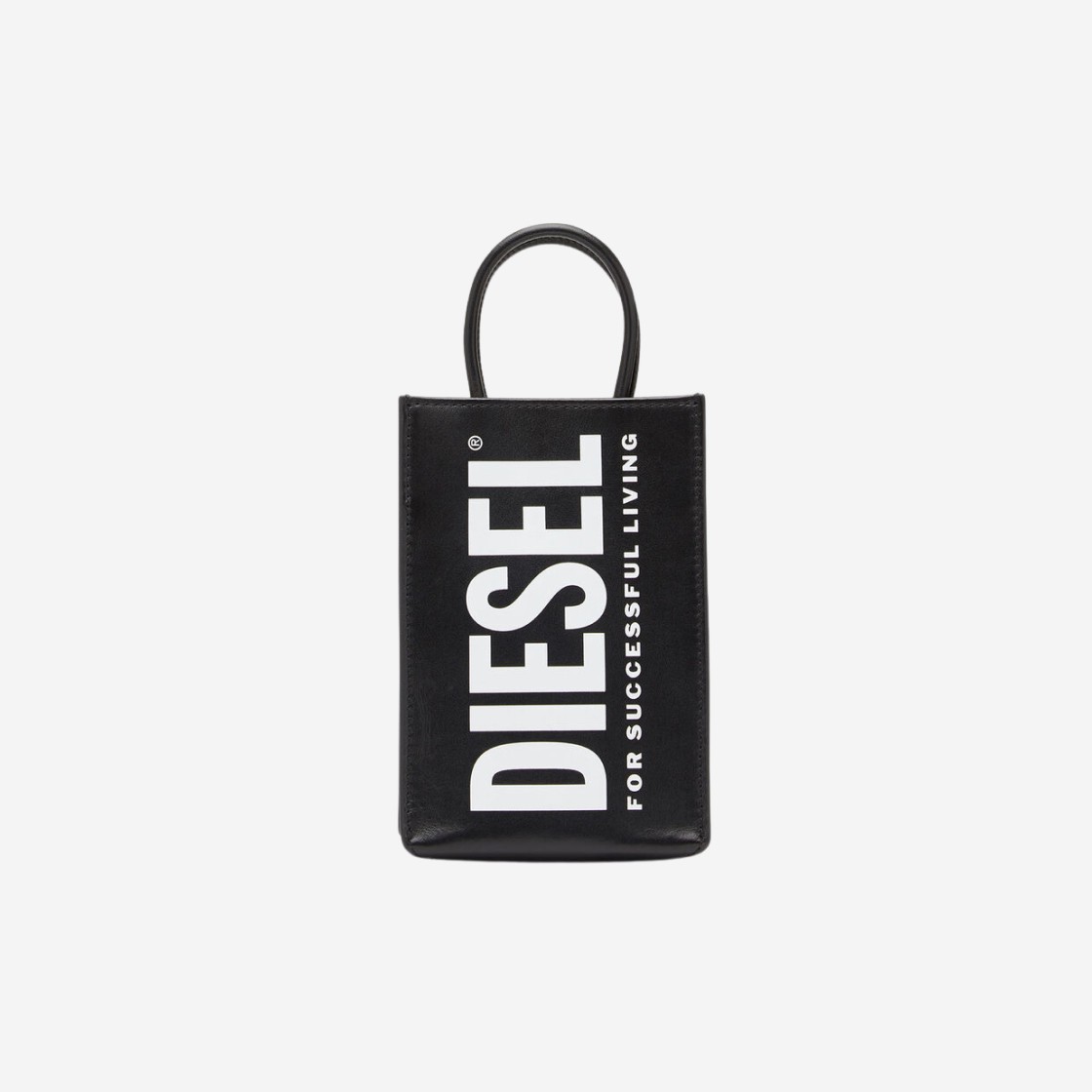 Diesel DSL Mini Leather Shopper Bag with Logo Black 상세 이미지 1