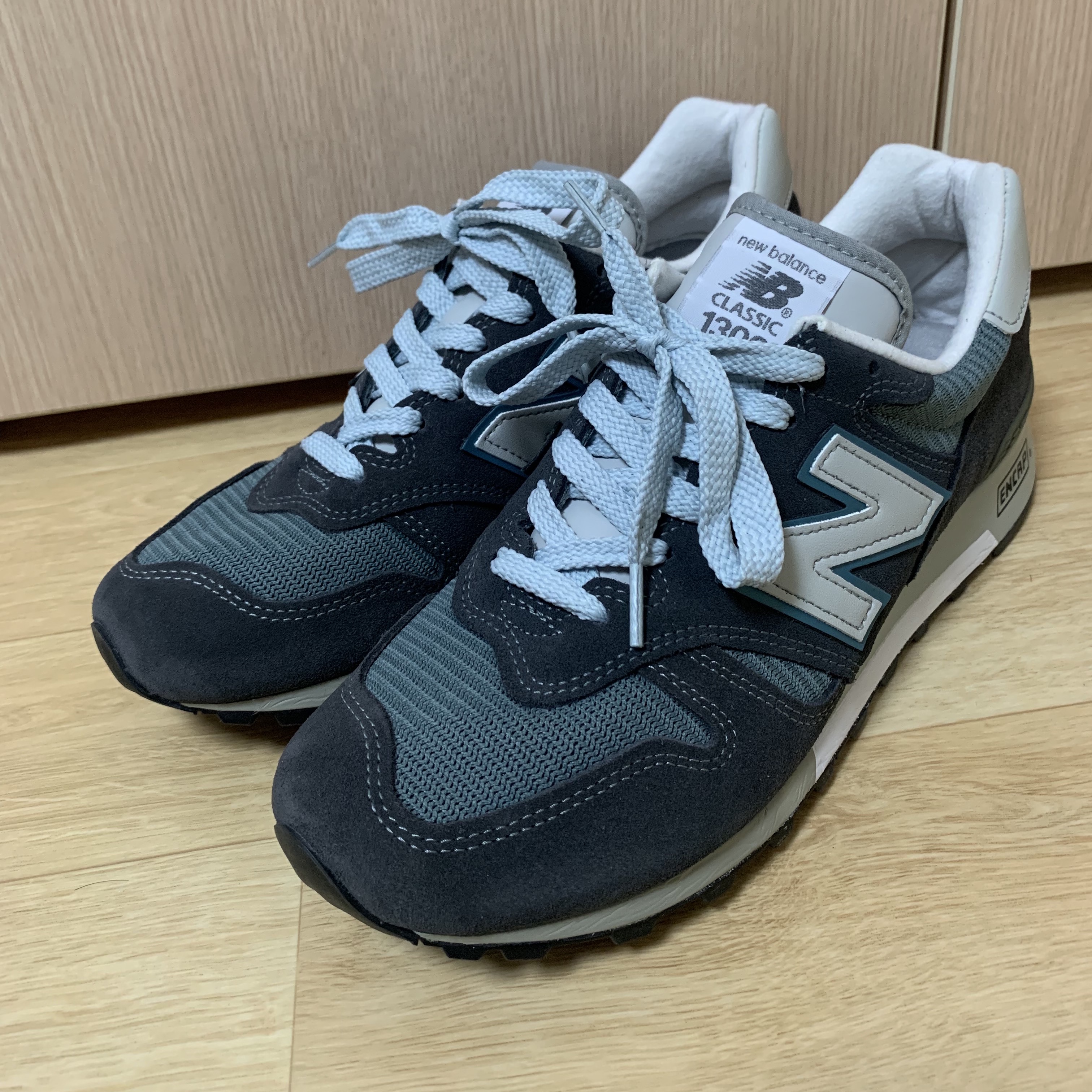 New Balance 1300 Made in USA Steel Blue - D Standard 착용 스타일 - 2