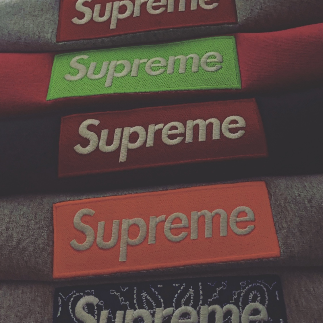 Supreme Bandana Box Logo Hooded Sweatshirt Heather Grey - 19FW, Supreme Box Logo Hooded Sweatshirt Heather Grey - 17FW 착용 스타일