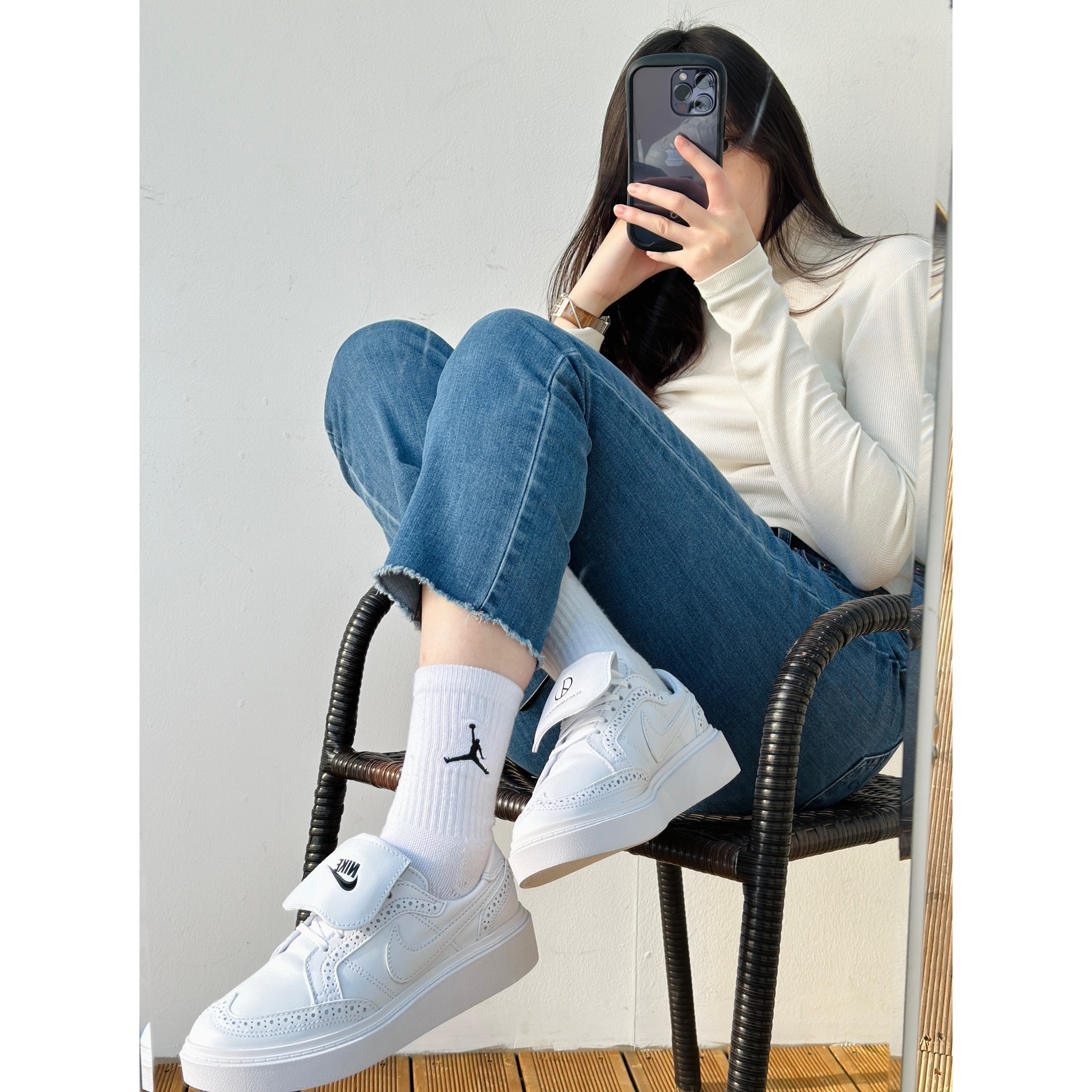 Nike x Peaceminusone Kwondo1 White 착용 스타일