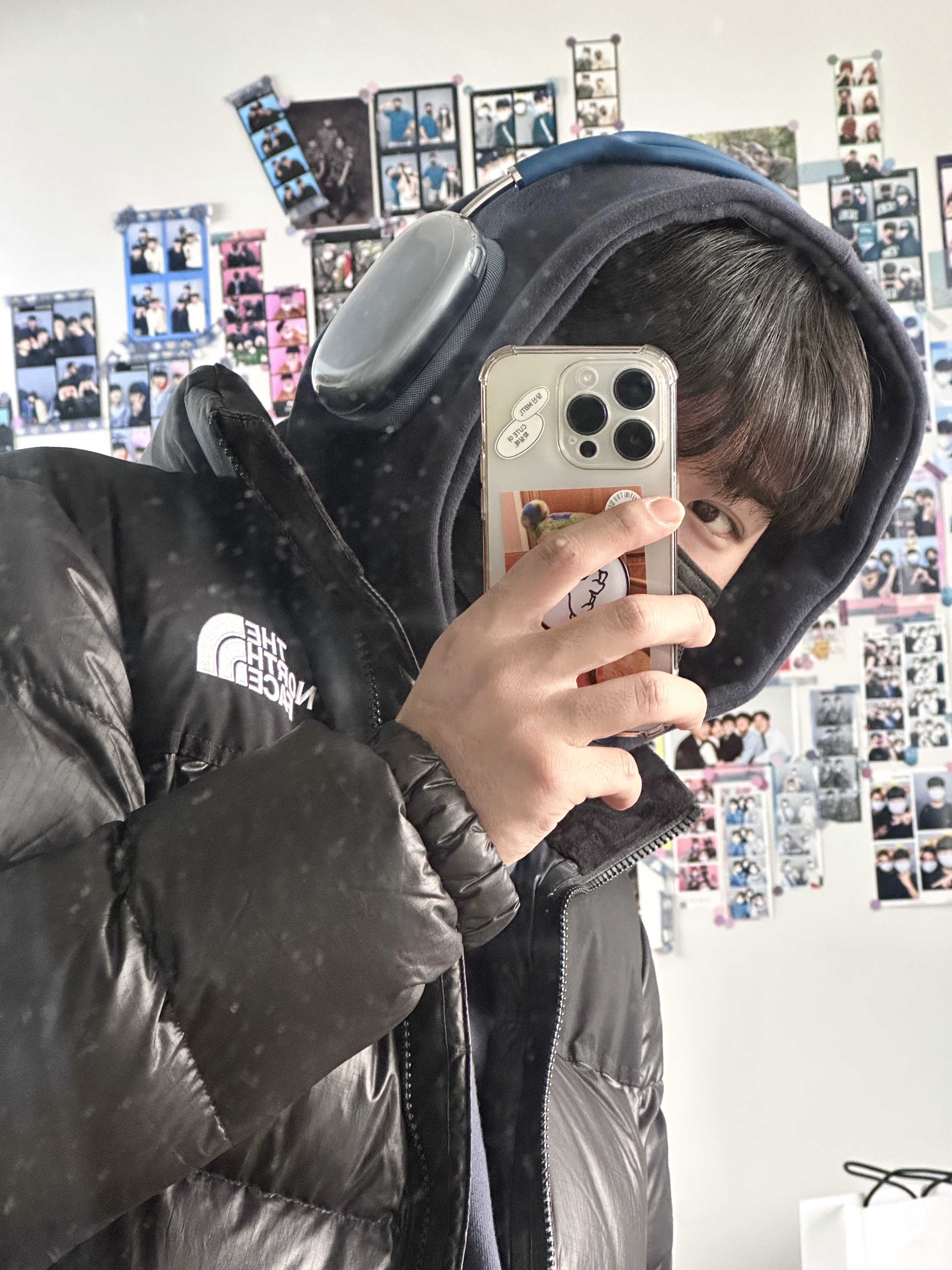 Apple AirPods Max Lightning Sky Blue (Korean Ver.), Apple iPhone 14 Pro 256GB Silver (Korean Ver.) 착용 스타일 - 2