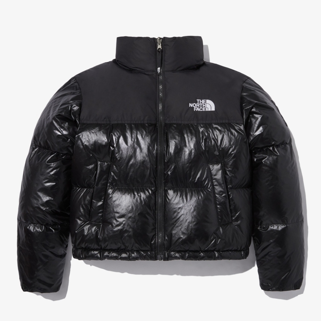 (W) The North Face Novelty Nuptse Down Jacket SP Black 착용 스타일 - 1