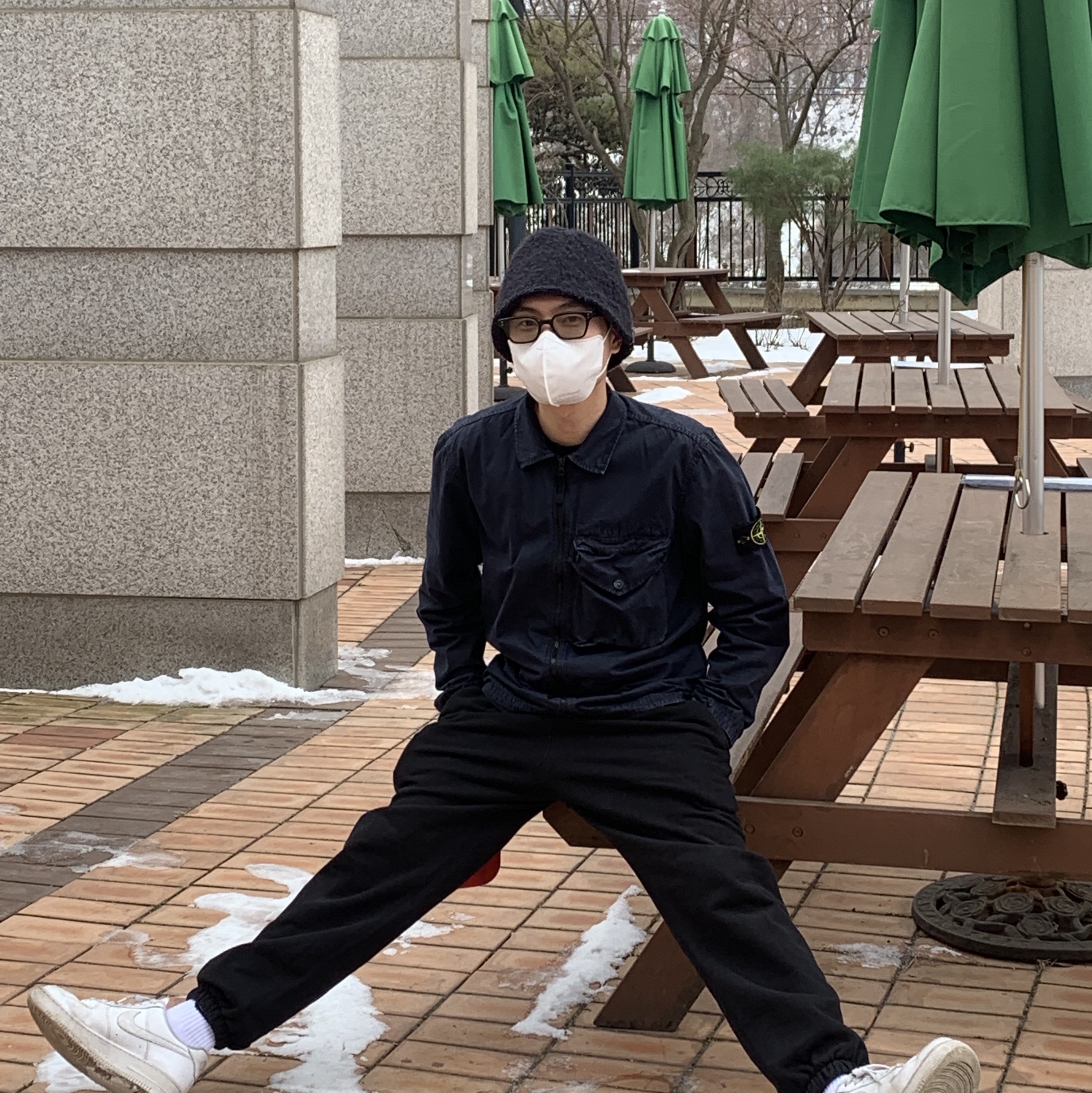 Stone Island 117WN T.CO+OLD Overshirt Black - 21SS 착용 스타일 - 1