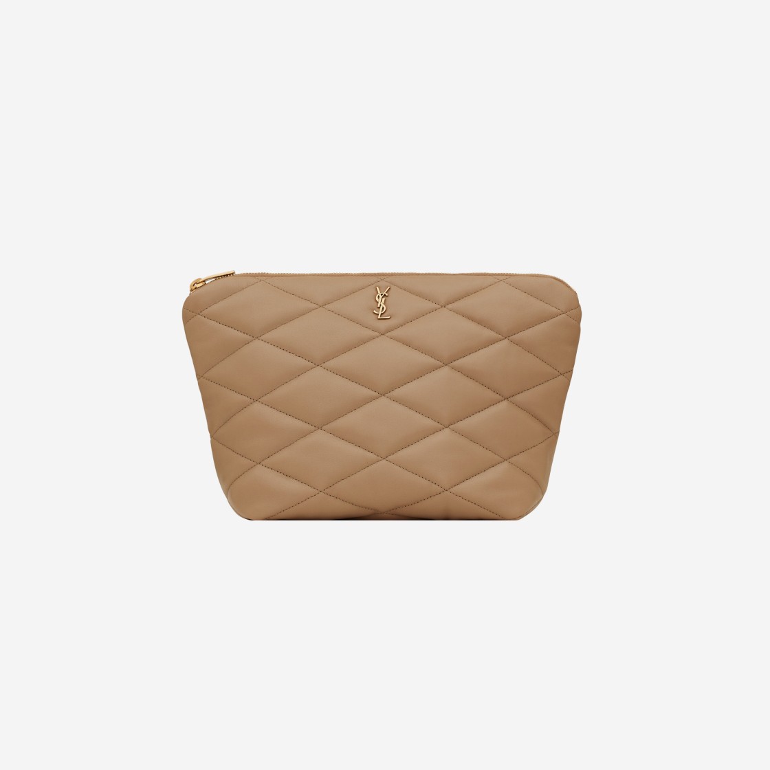 Saint Laurent Sade Pouch in Quilted Lambskin Taupe 상세 이미지 1