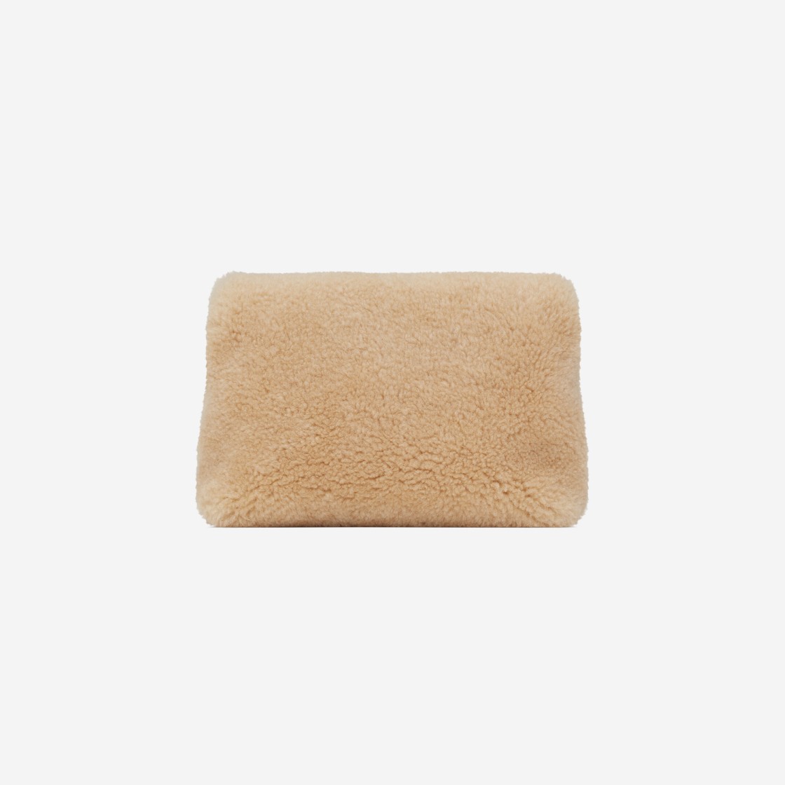 Saint Laurent Puffer Small Pouch in Shearling Natural Beige Brick 상세 이미지 4