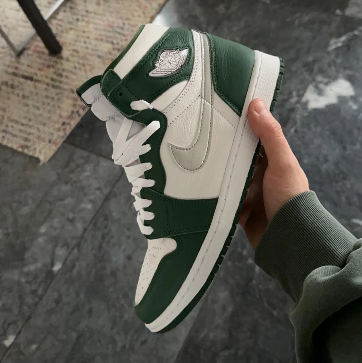 (GS) Jordan 1 Retro High OG Gorge Green, Jordan 1 Retro High OG Gorge Green 착용 스타일