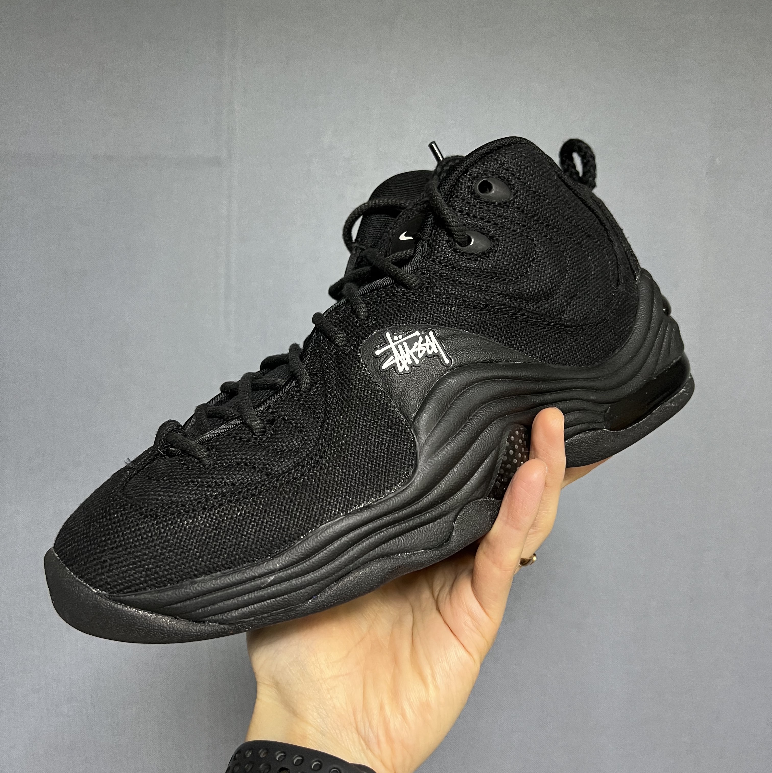 Nike x Stussy Air Penny II Black 착용 스타일 - 1