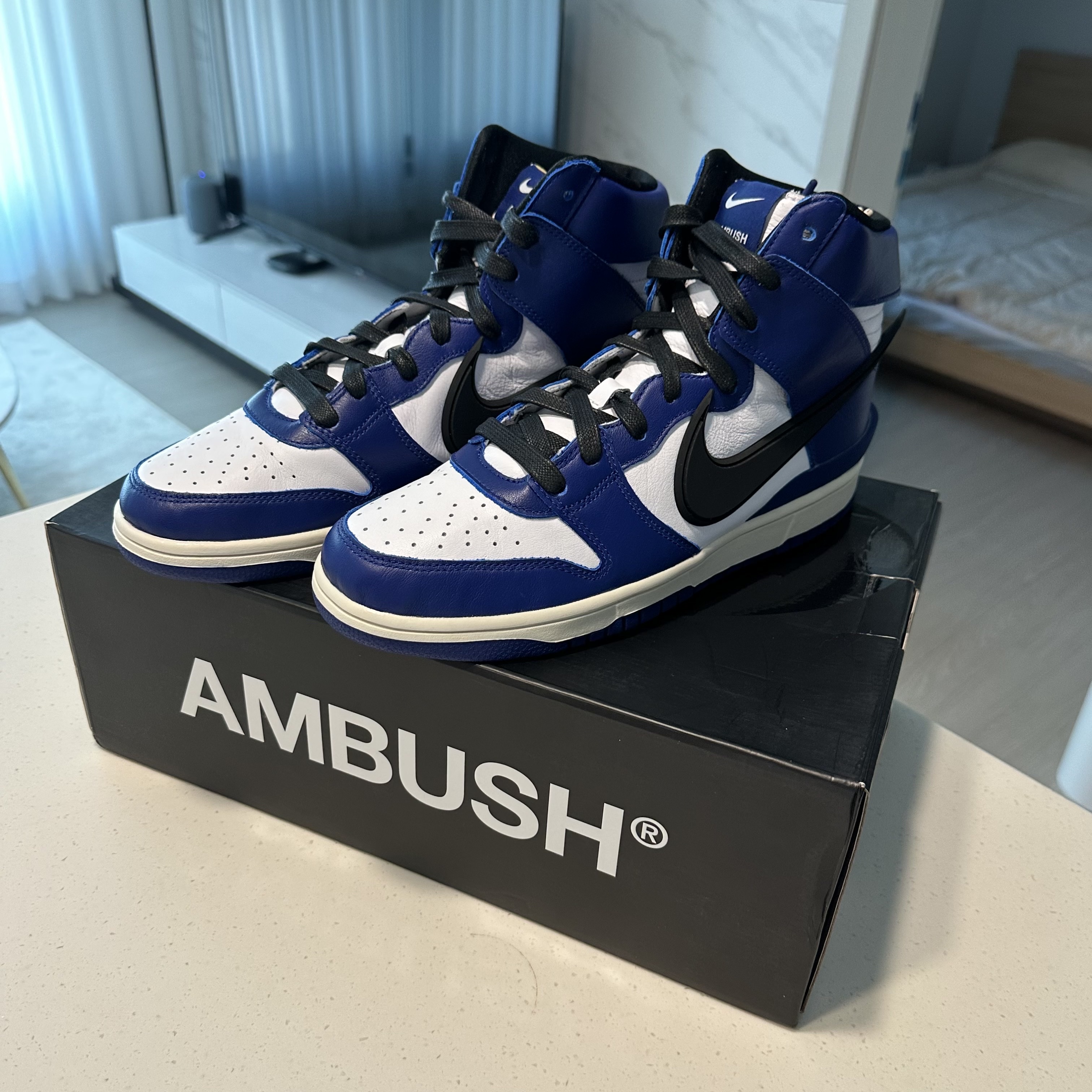 Nike x Ambush Dunk High Deep Royal Blue 착용 스타일