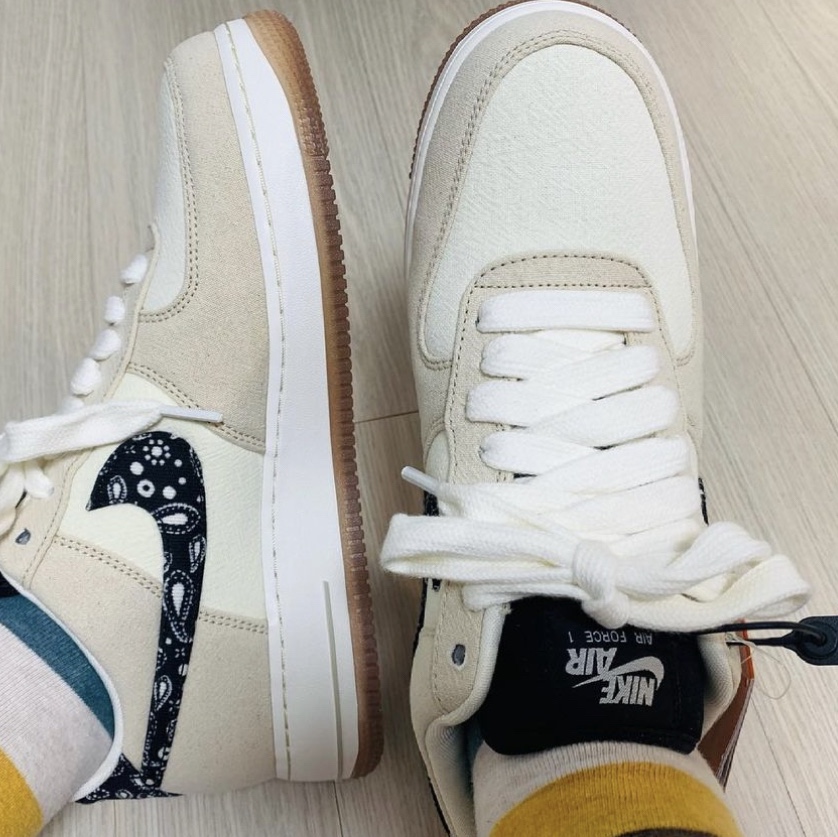 Nike Air Force 1 '07 LV8 Paisley Swoosh 착용 스타일 - 3