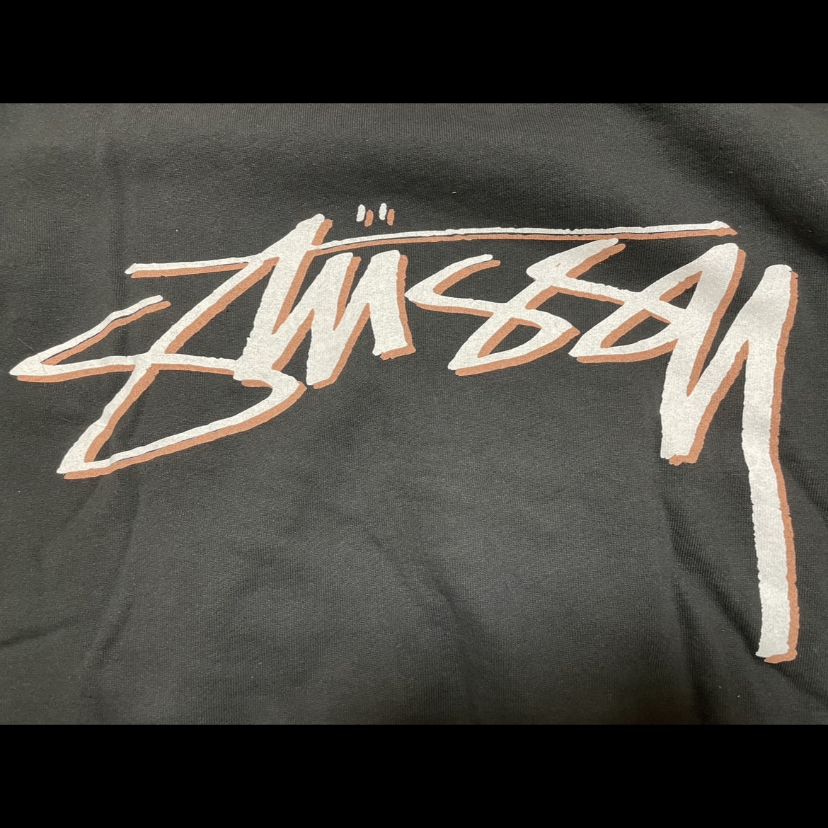 Stussy x Our Legacy Drop Shadow Crew Black 착용 스타일 - 2