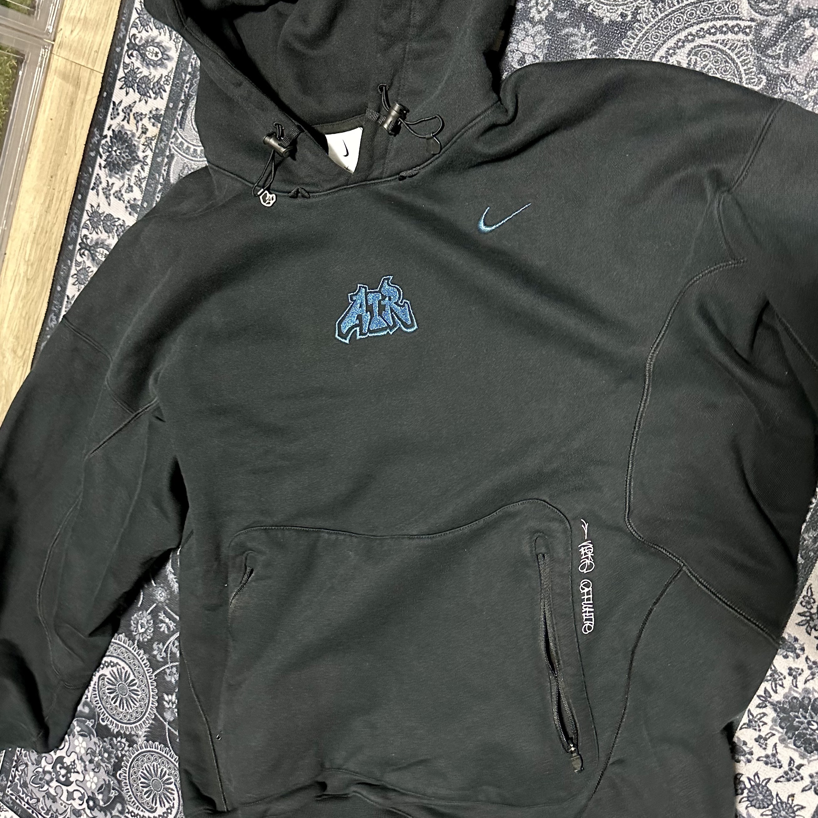 Nike x Off-White NRG Fleece Hoodie Black - Asia 착용 스타일 - 1