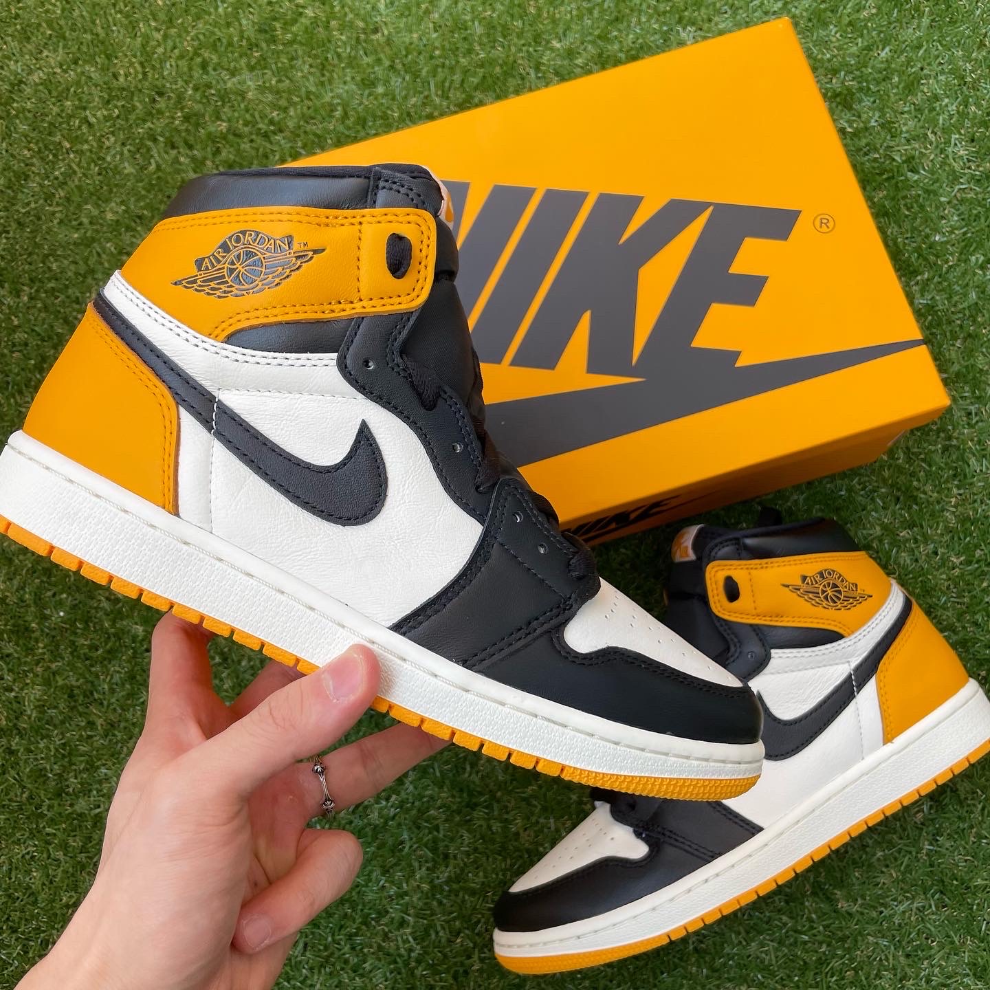 Jordan 1 Retro High OG Taxi 착용 스타일 - 1