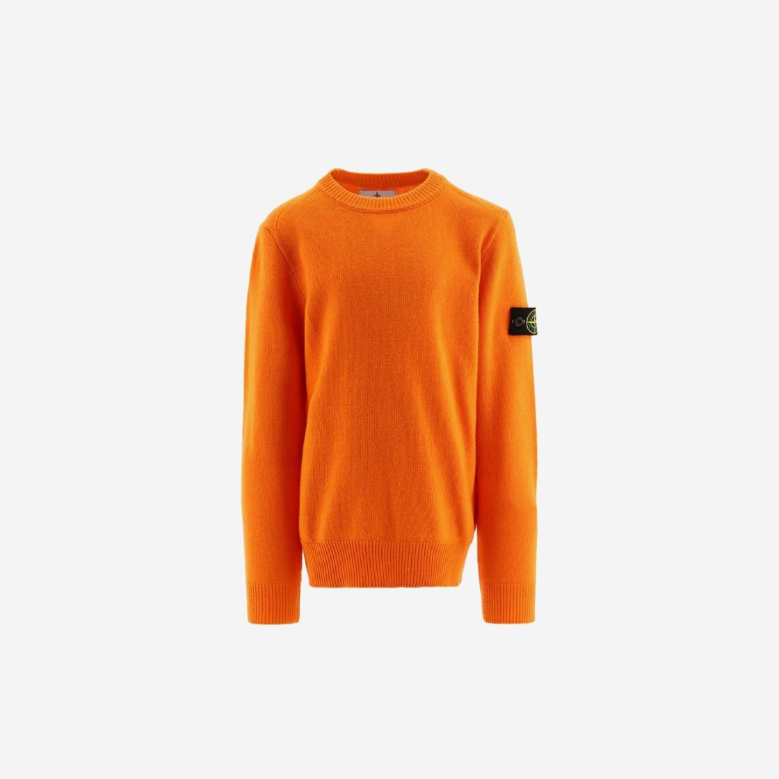 (Kids) Stone Island 502A1 Stocking Stitch Cashmere Wool Crewneck Knit Orange - 22FW 상세 이미지 1