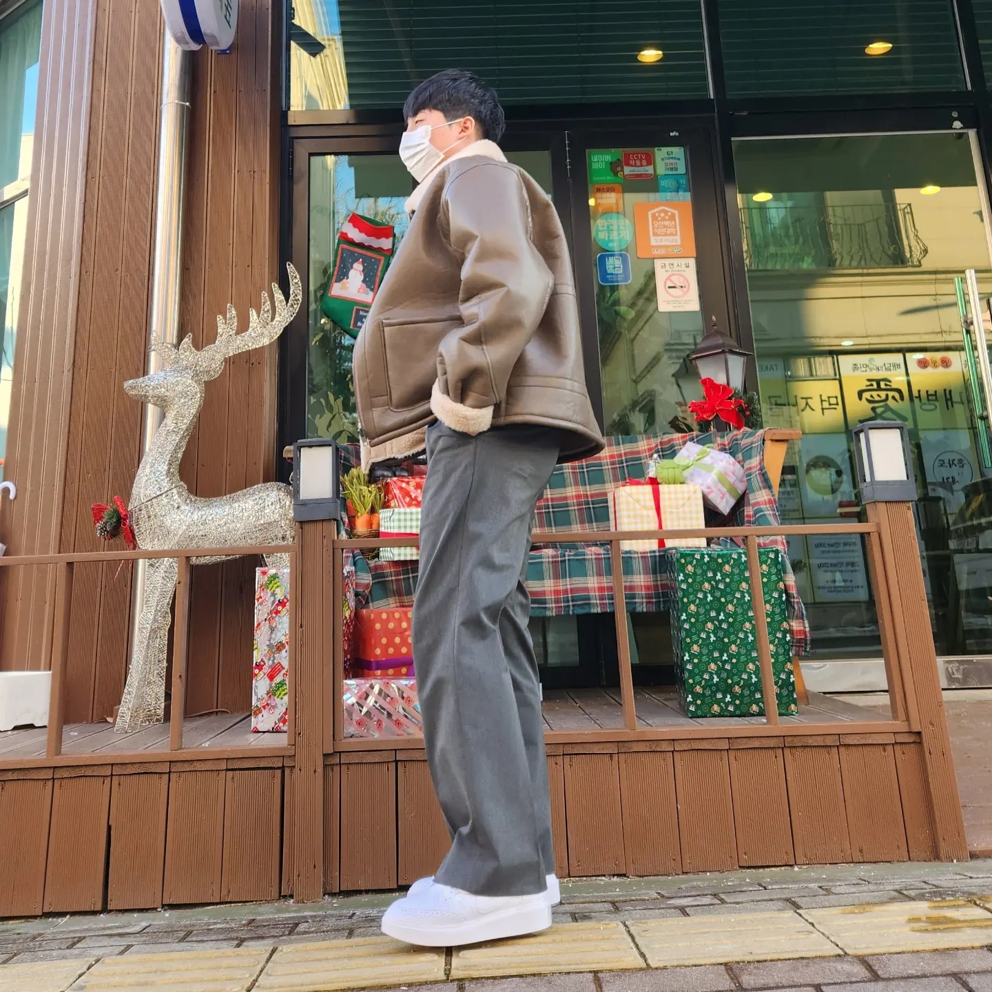 Nike x Peaceminusone Kwondo1 White 착용 스타일
