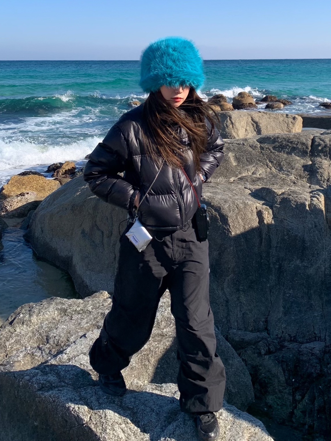 The North Face 1996 Eco Nuptse Jacket Black, (W) The North Face Nuptse Short Jacket Black 착용 스타일