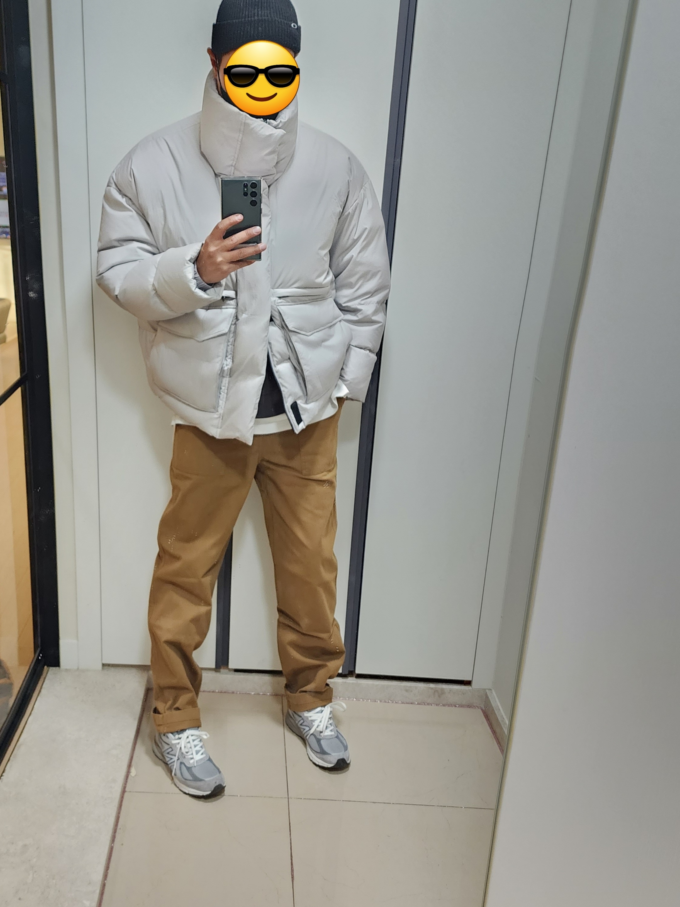 New Balance 990vs4 Made in USA Grey 착용 스타일 - 2