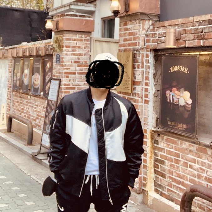 Nike NSW Swoosh Therma-Fit Bomber Black - Asia 착용 스타일