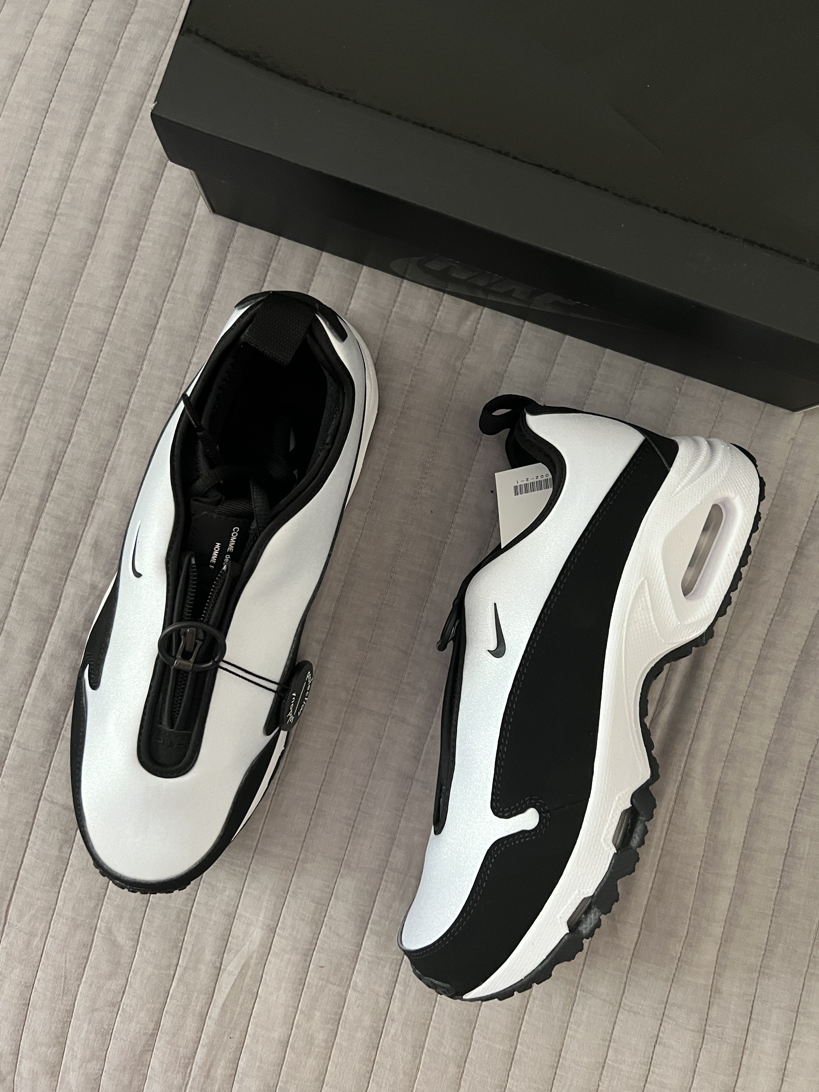 Nike x Comme des Garcons Homme Plus Air Max Sunder SP White Black 착용 스타일