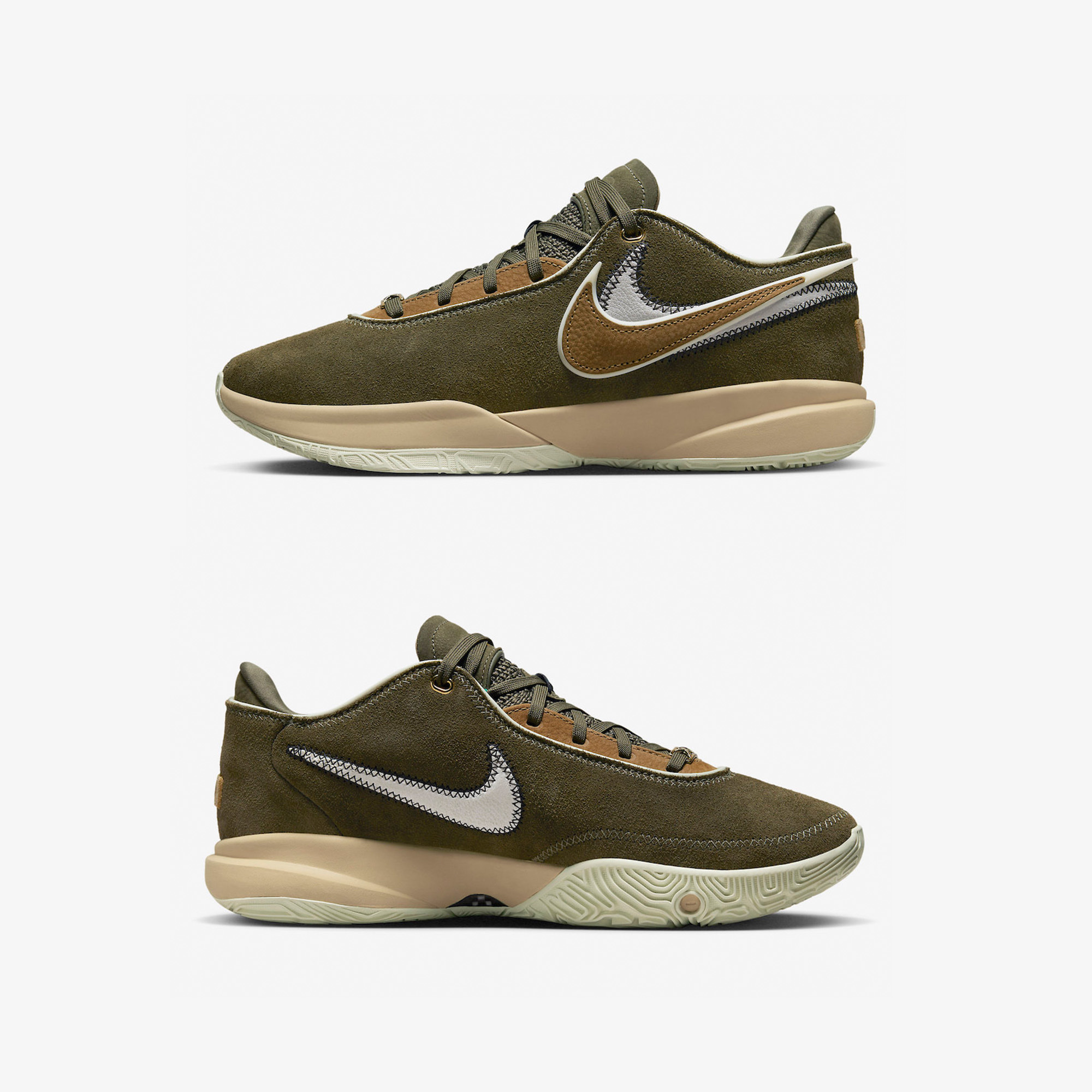 Nike LeBron XX EP Olive Suede 착용 스타일 - 3