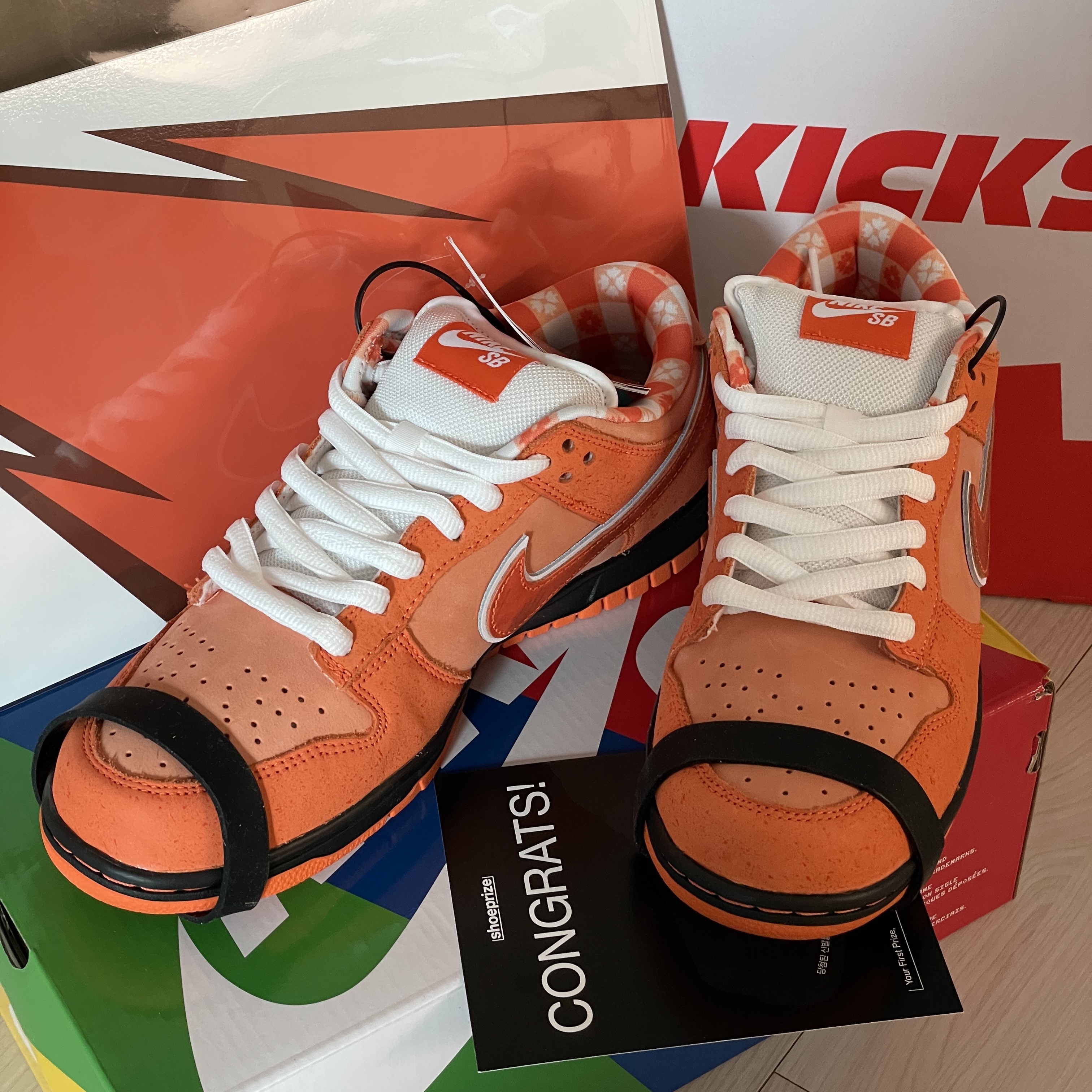 Nike x Concepts SB Dunk Low Orange Lobster (Regular Box) 착용 스타일 - 3