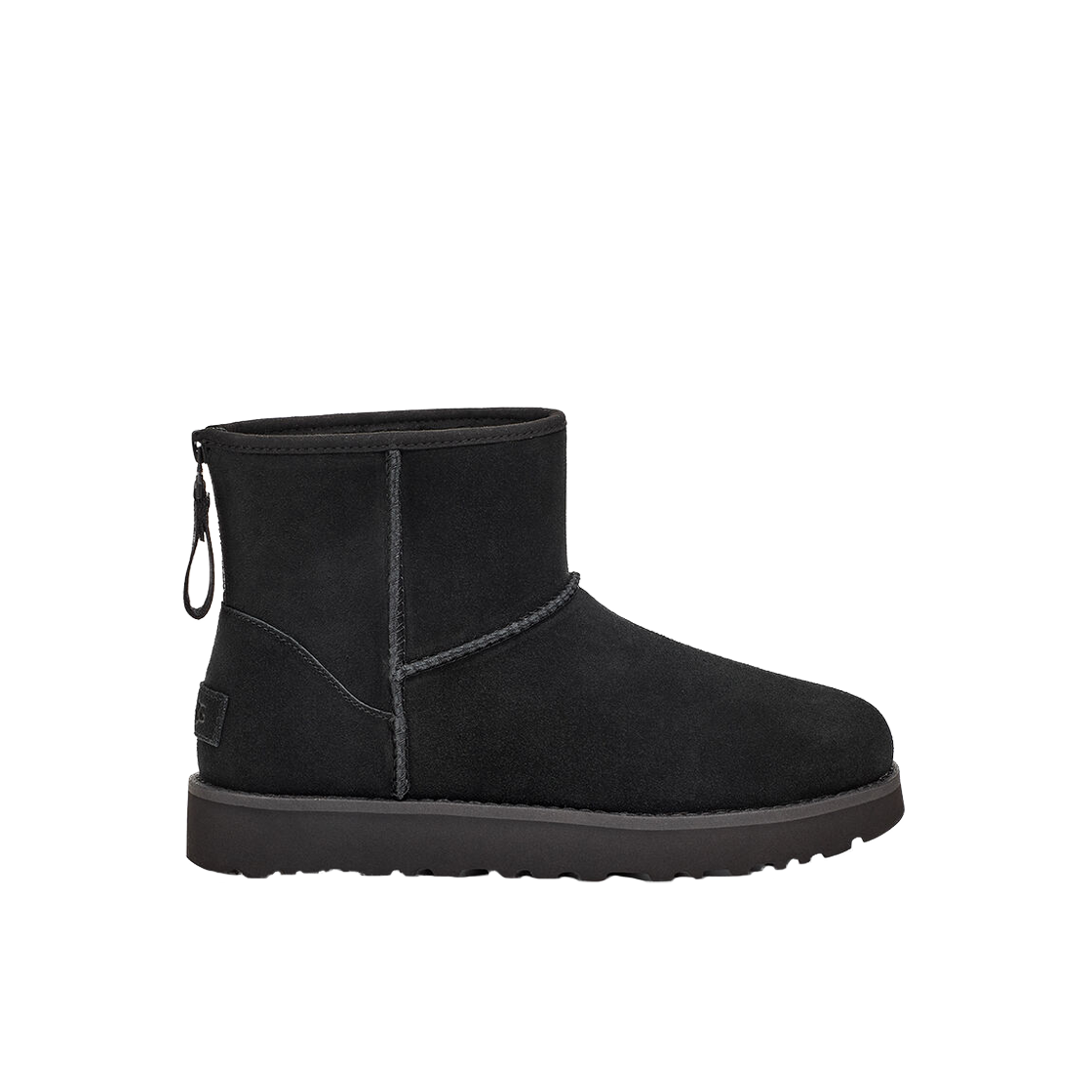 (W) 어그 클래식 미니 로고 지퍼 부츠 블랙((W) UGG Classic Mini Logo Zip Boots Black) - 1