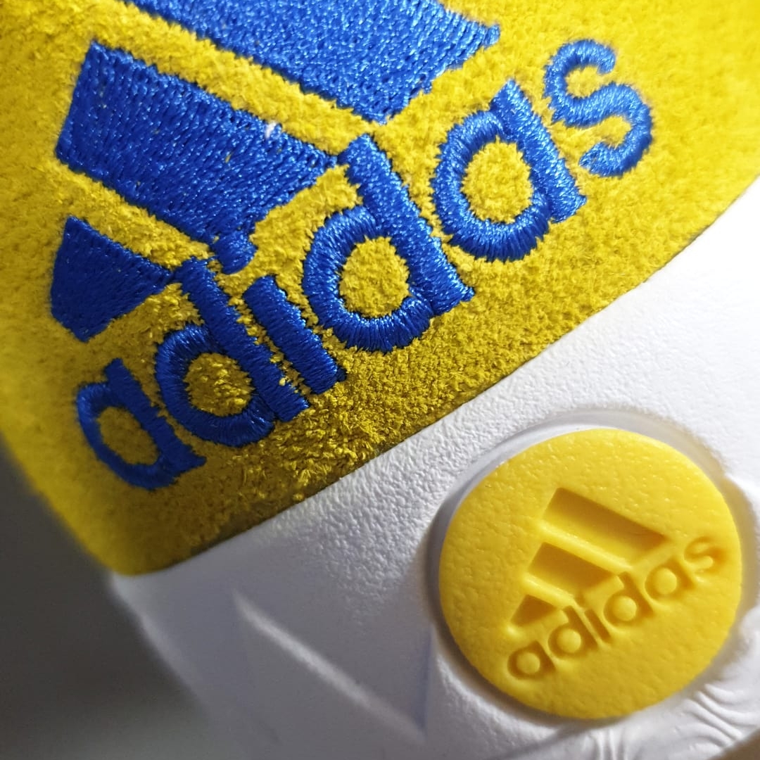 Adidas Adimatic Bright Yellow Blue 착용 스타일 - 2