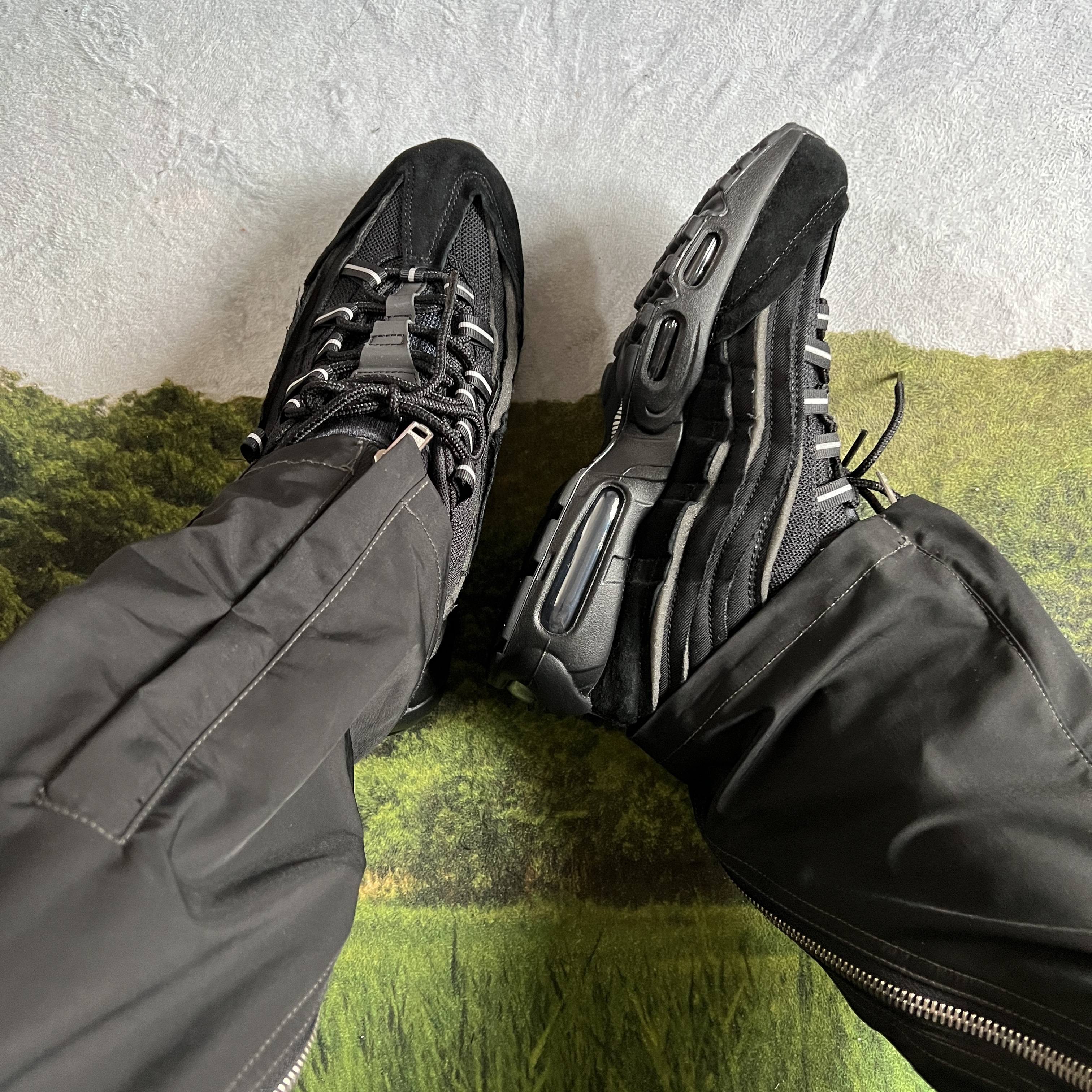 Nike x Comme des Garcons Homme Plus Air Max 95 Black 착용 스타일