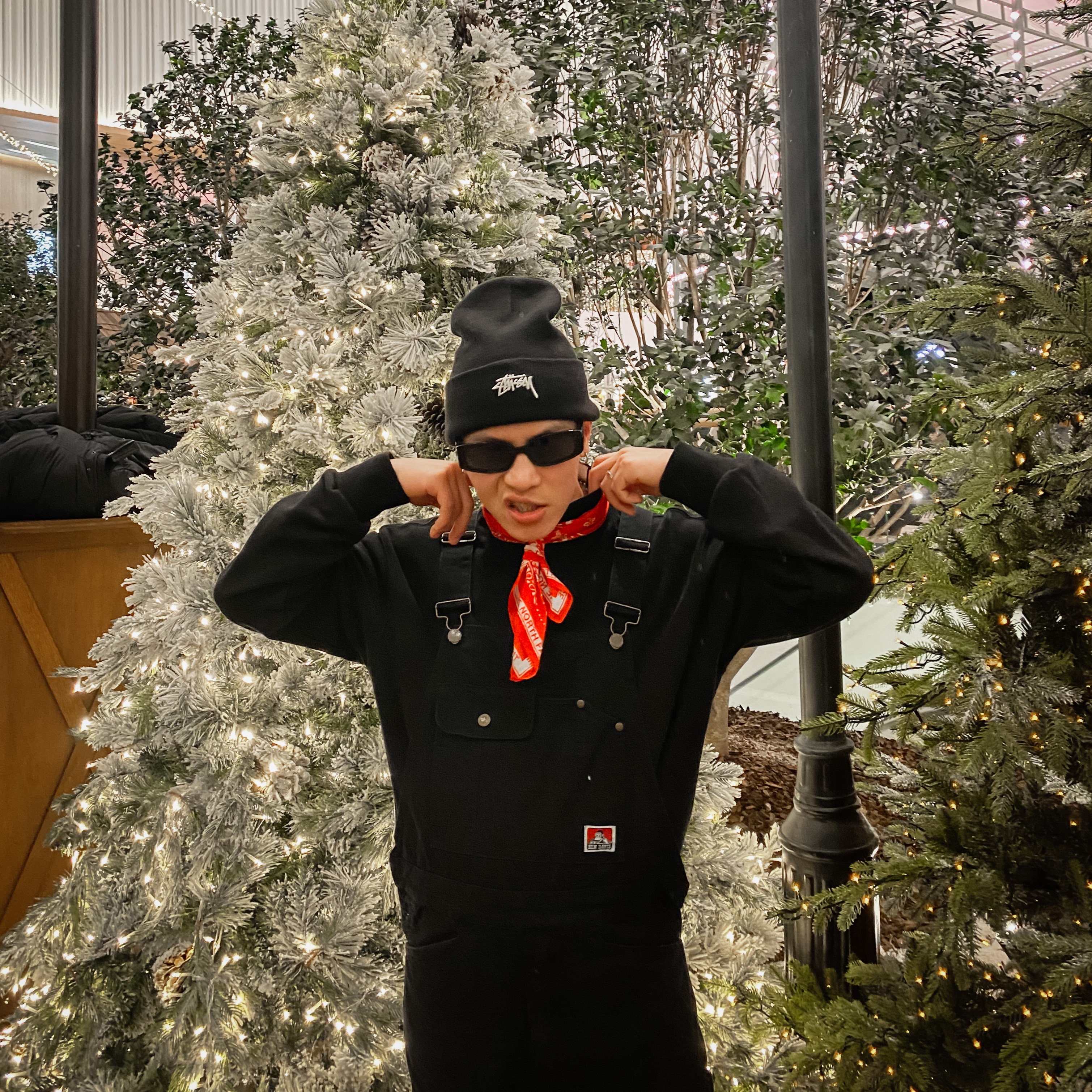 Nike x Stussy Cuff Beanie Black, Nike Air Force 1 '07 Low White 착용 스타일 - 3