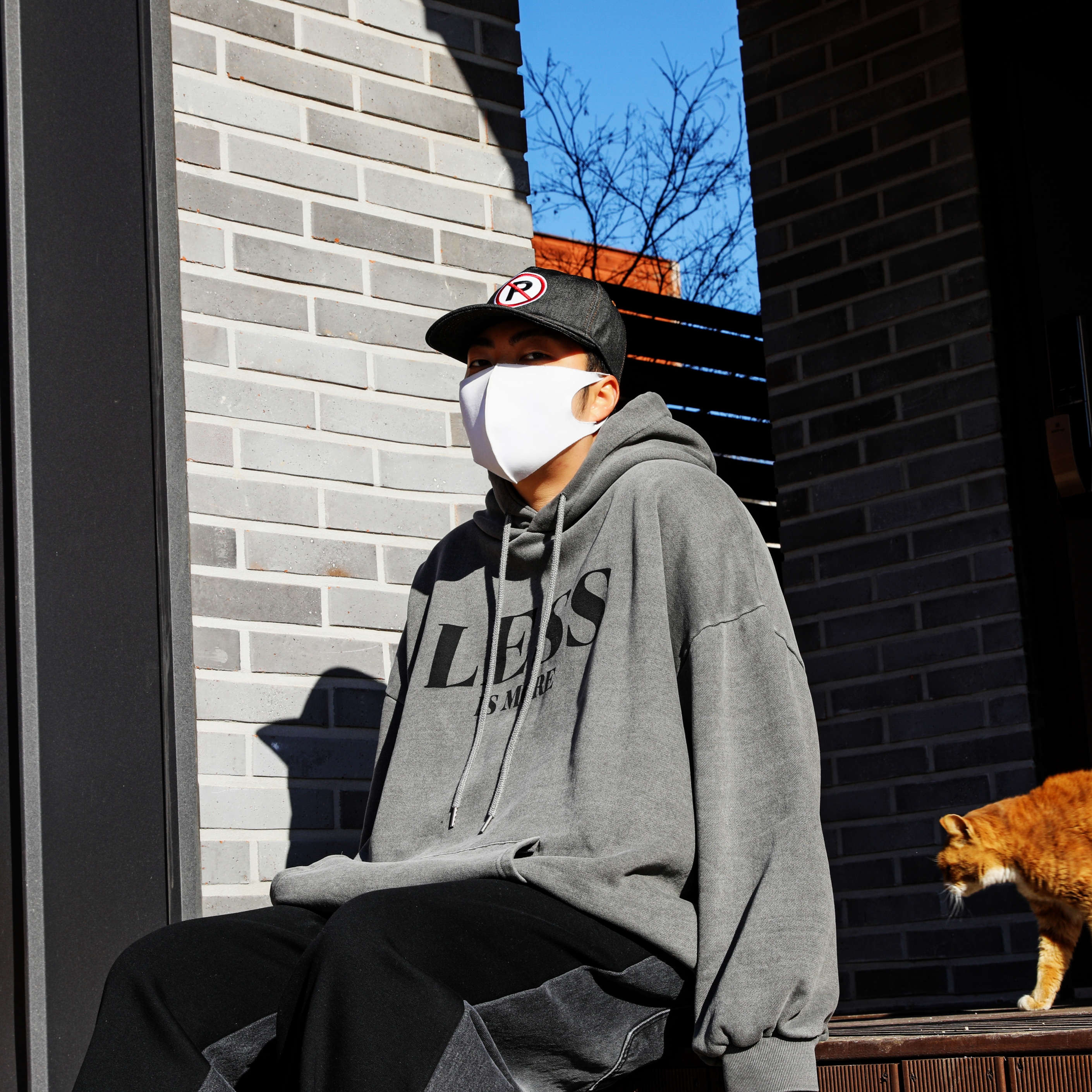 Peaceminusone 5 Panel Ball Cap #1 Blue, Jordan 3 x Fragment Retro SP White Black 착용 스타일 - 4