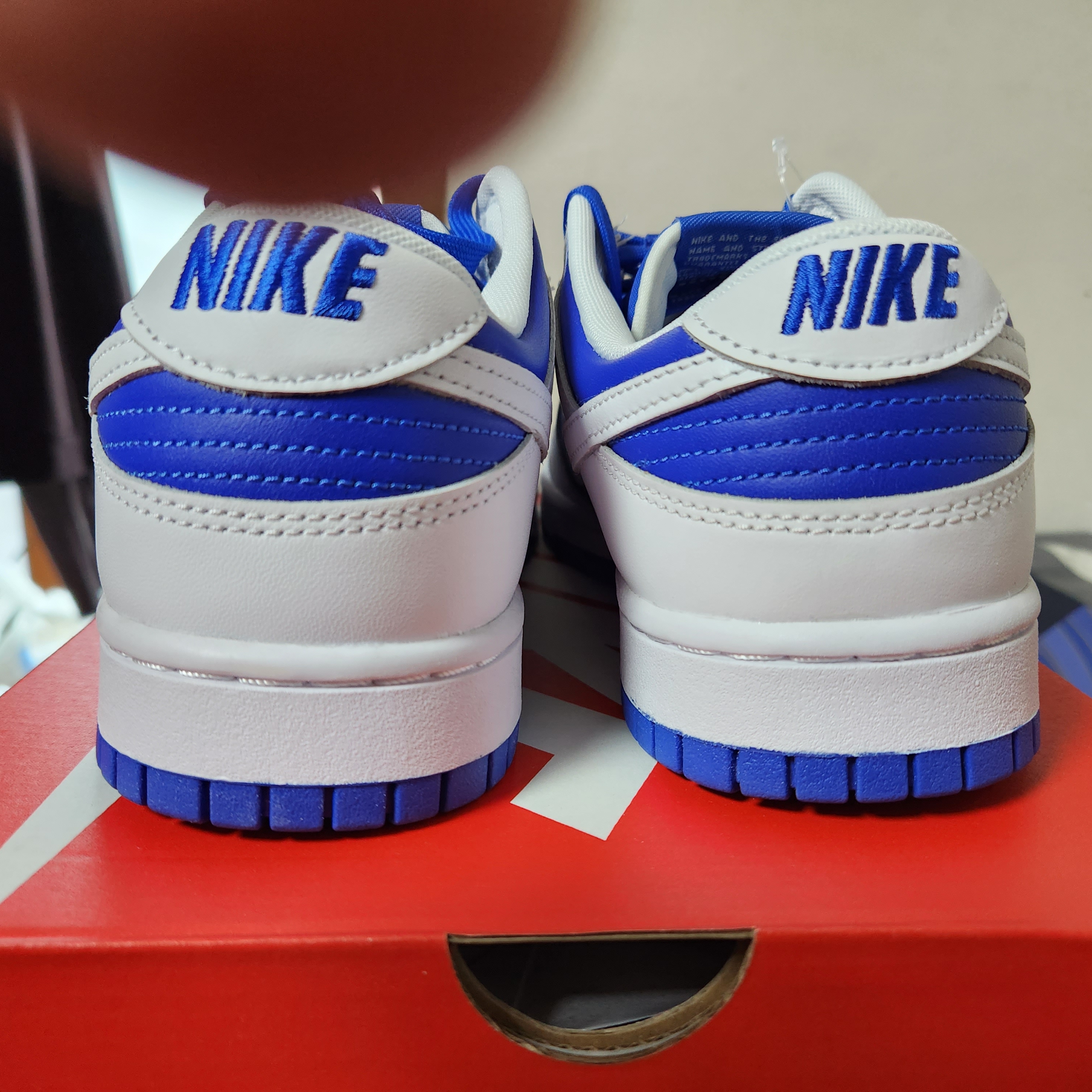 Nike Dunk Low Retro Racer Blue and White 착용 스타일 - 4