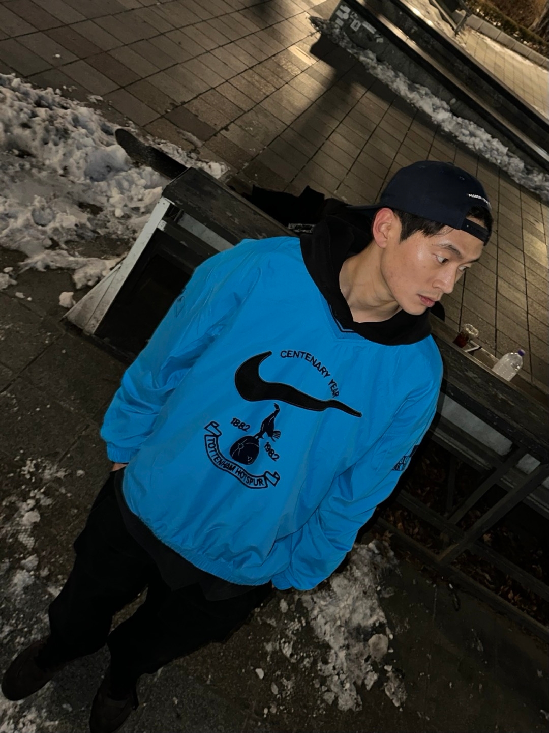 Supreme Capital Hooded Sweatshirt Black - 22FW 착용 스타일
