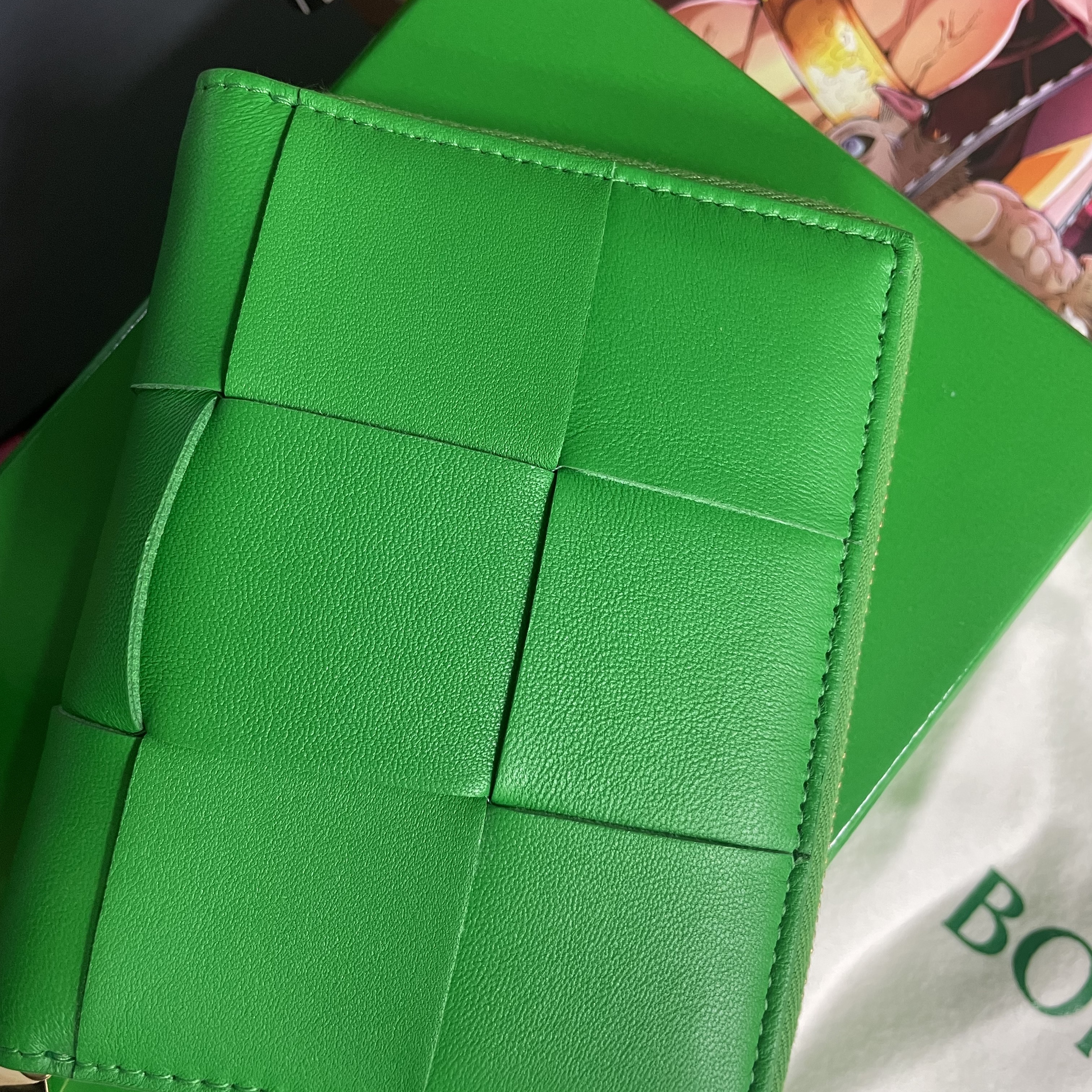 Bottega Veneta Zip Around Wallet Parakeet 착용 스타일 - 2