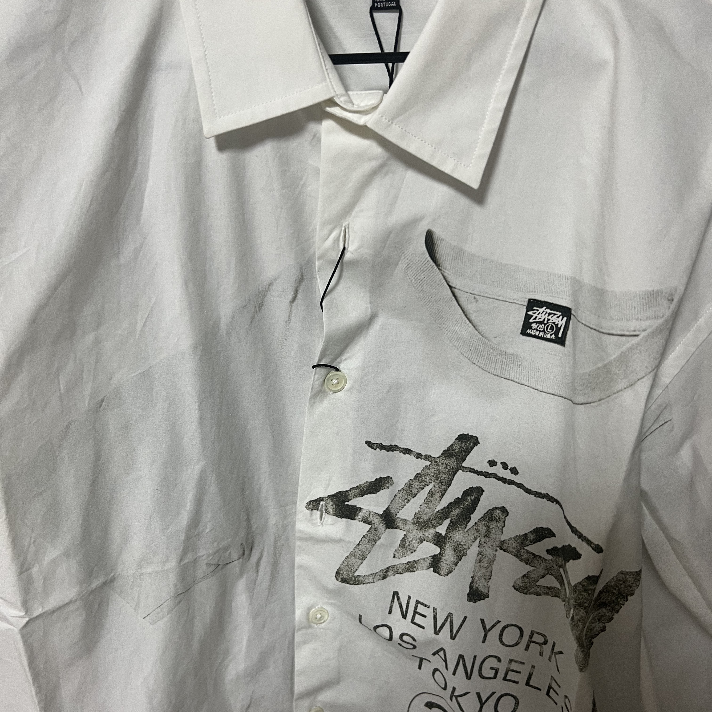 Stussy World Tour Shirt White 착용 스타일