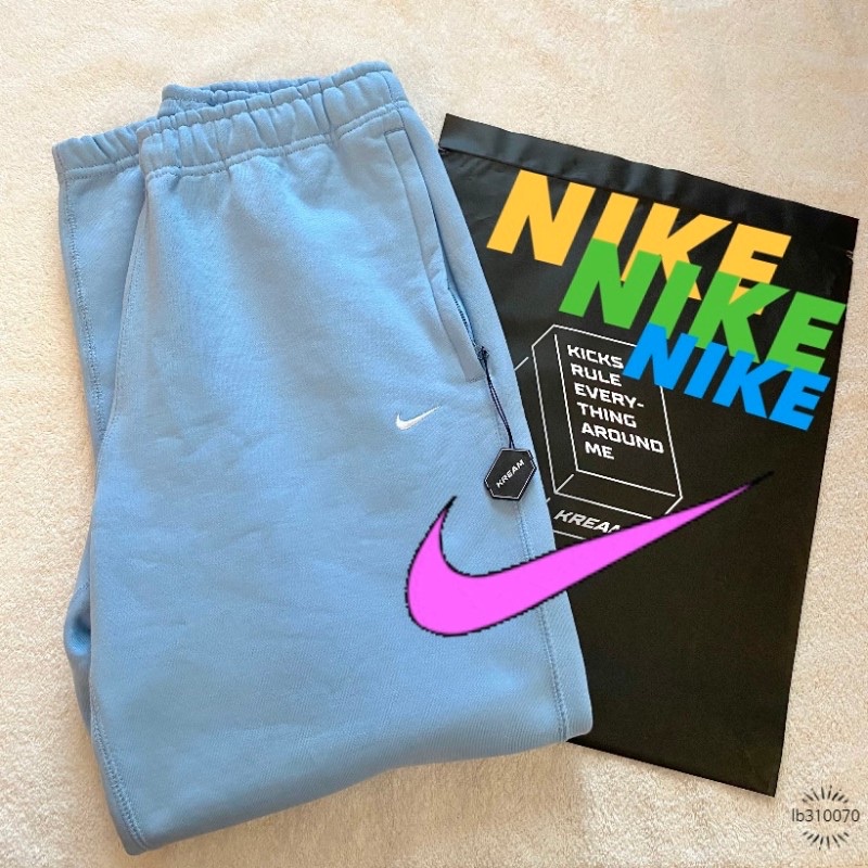 Nike NRG Solo Swoosh Fleece Pants Psychic Blue - US/EU 착용 스타일 - 1