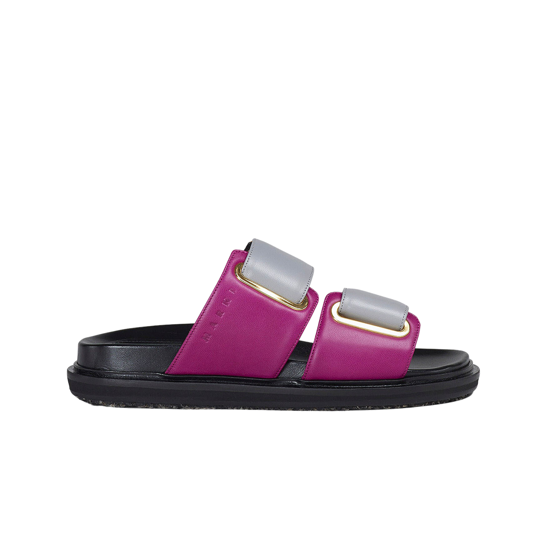 (W) 마르니 레더 퍼스벳 샌들 돌핀 퍼플((W) Marni Leather Fussbett Sandal Dolphin Purple) - 1