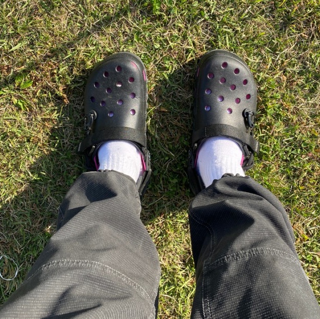 Crocs x Post Malone Duet Max Clog Black, Nike ACG Dri-Fit ADV Flyease Pants Black - Asia 착용 스타일