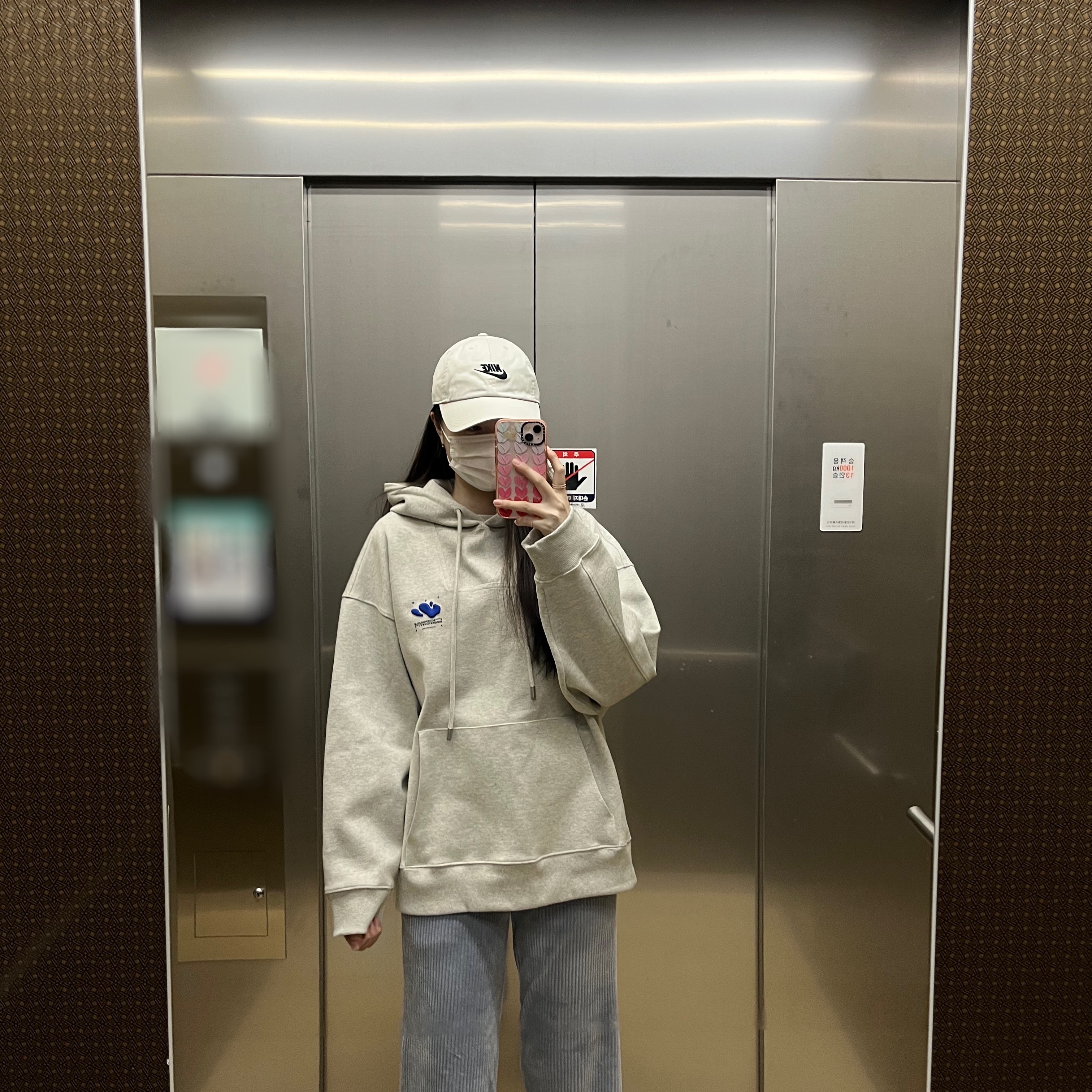 Zara x Ader Error Embroidery Hooded Sweatshirt Grey, Nike Heritage 86 Futura Washed Cap Light Bone 착용 스타일