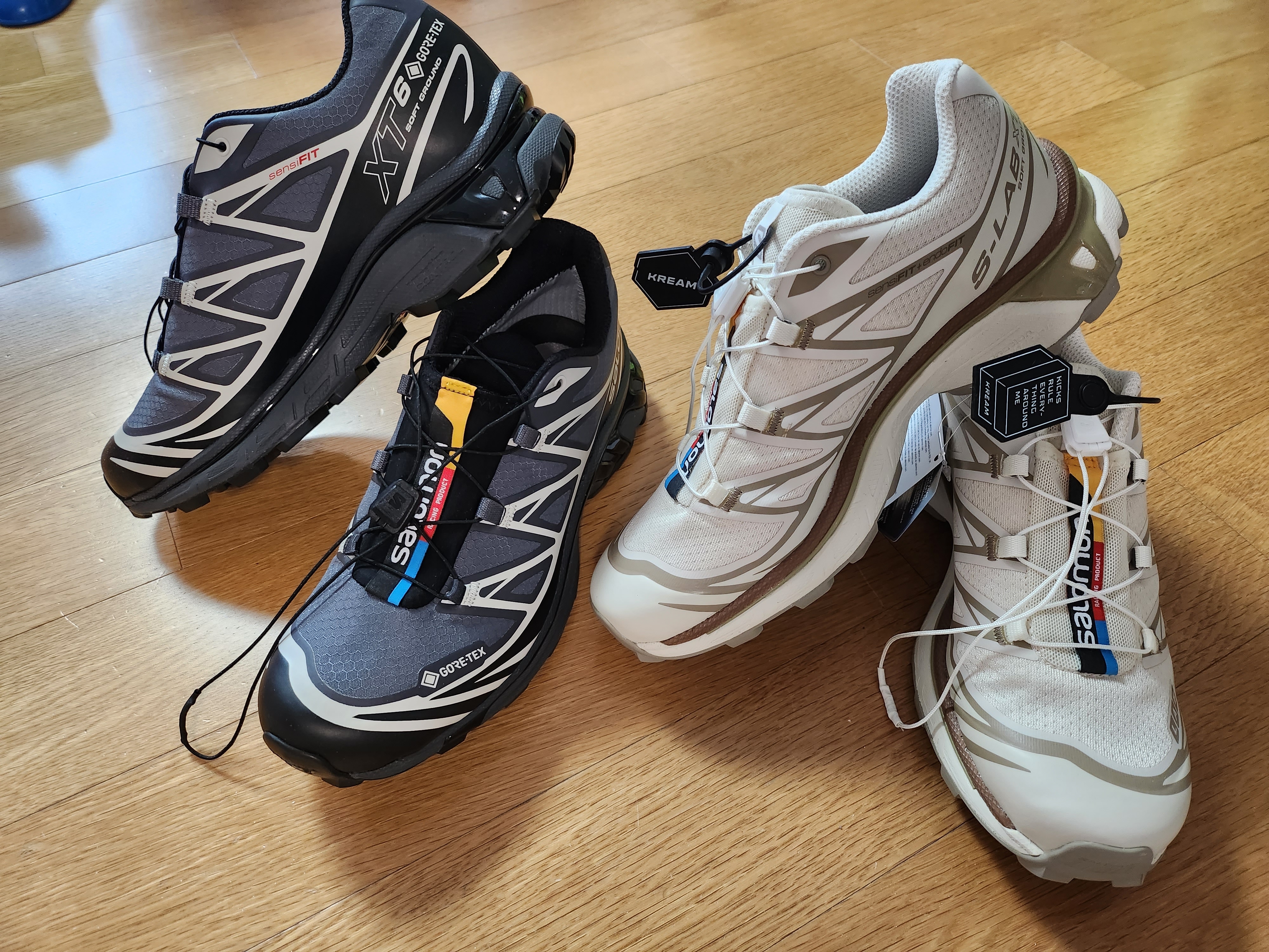 Salomon XT-6 Turtledove, Salomon XT-6 Gore-Tex Black Ebony 착용 스타일 - 1