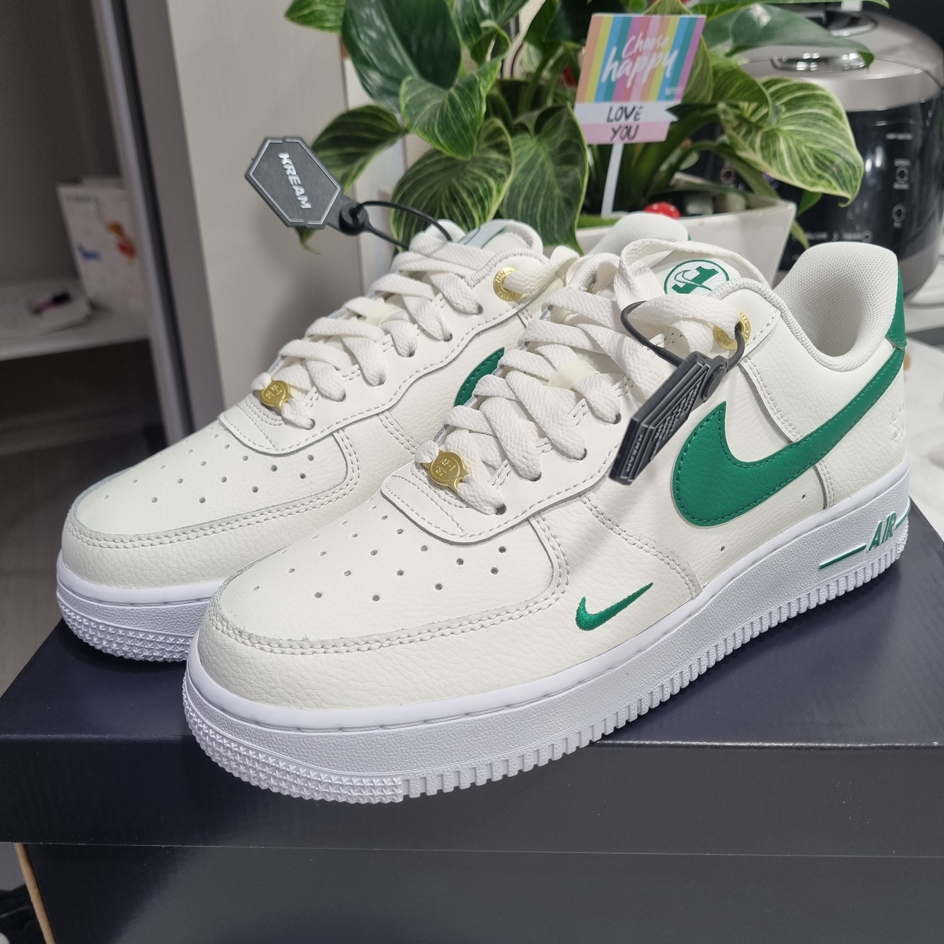 Nike Air Force 1 '07 LV8 40th Anniversary Join Forces Sail Malachite 착용 스타일