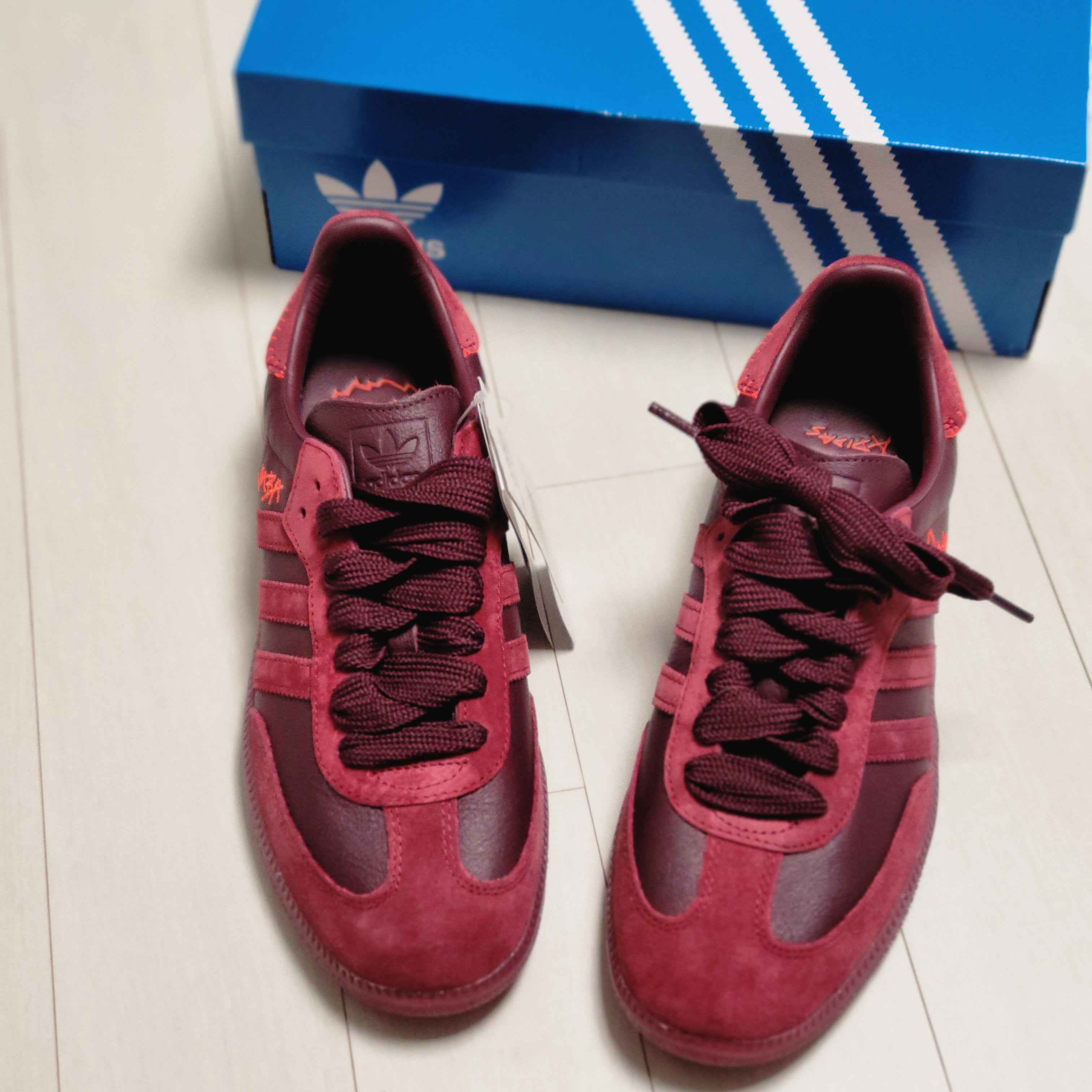 Adidas x Jonah Hill Samba Maroon 착용 스타일 - 4